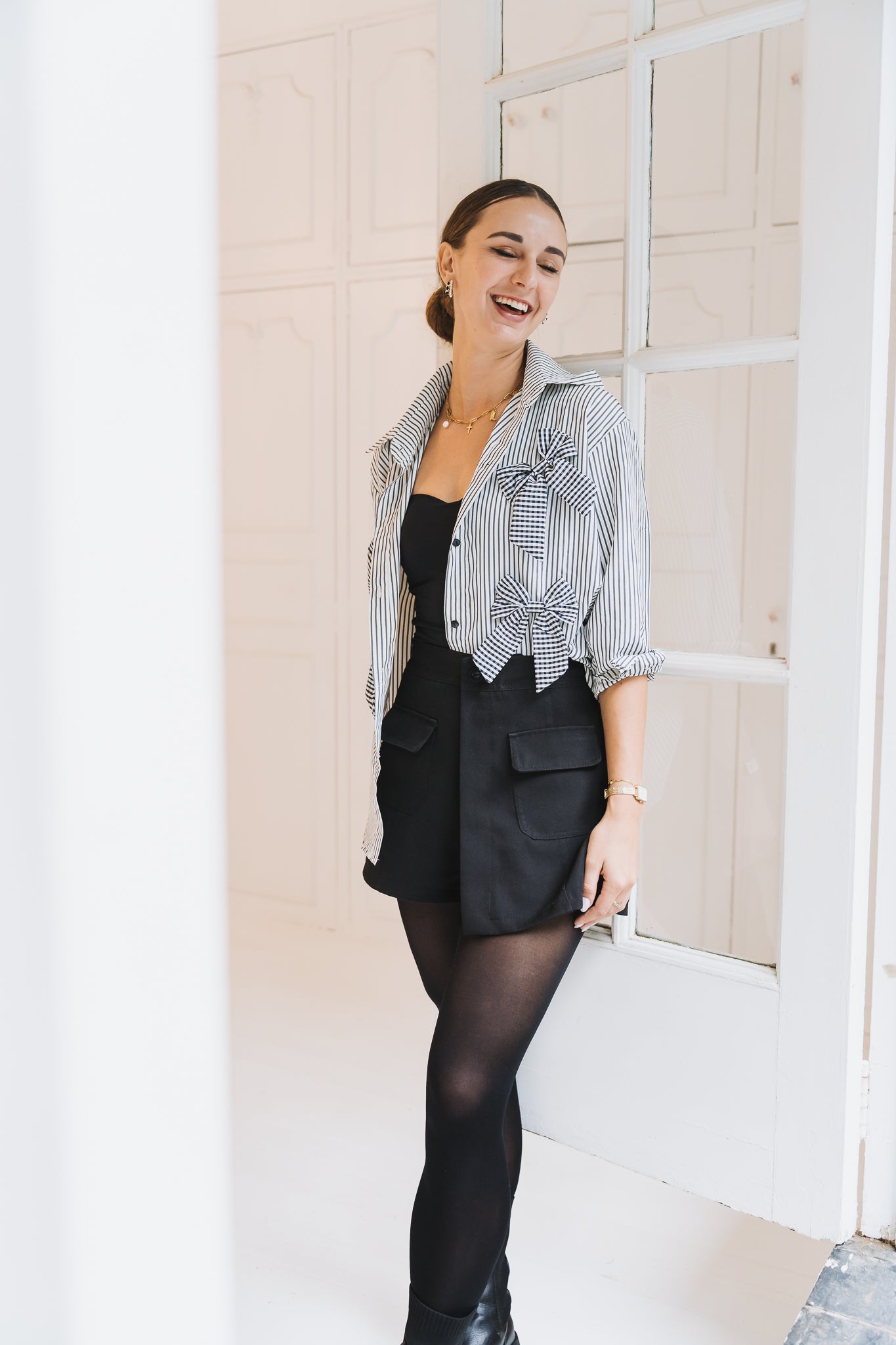 Bow Blouse Black
