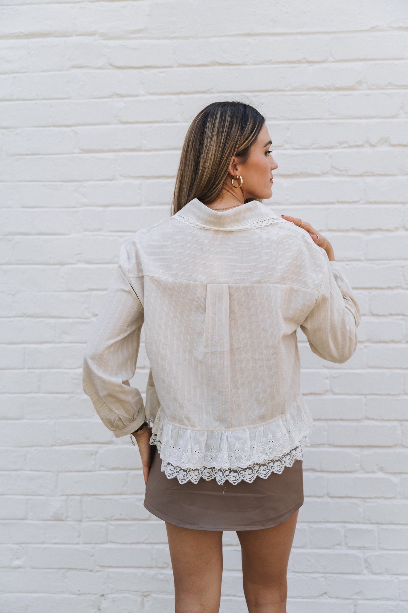 Emily Blouse Cream | One Size / Fits 32-36