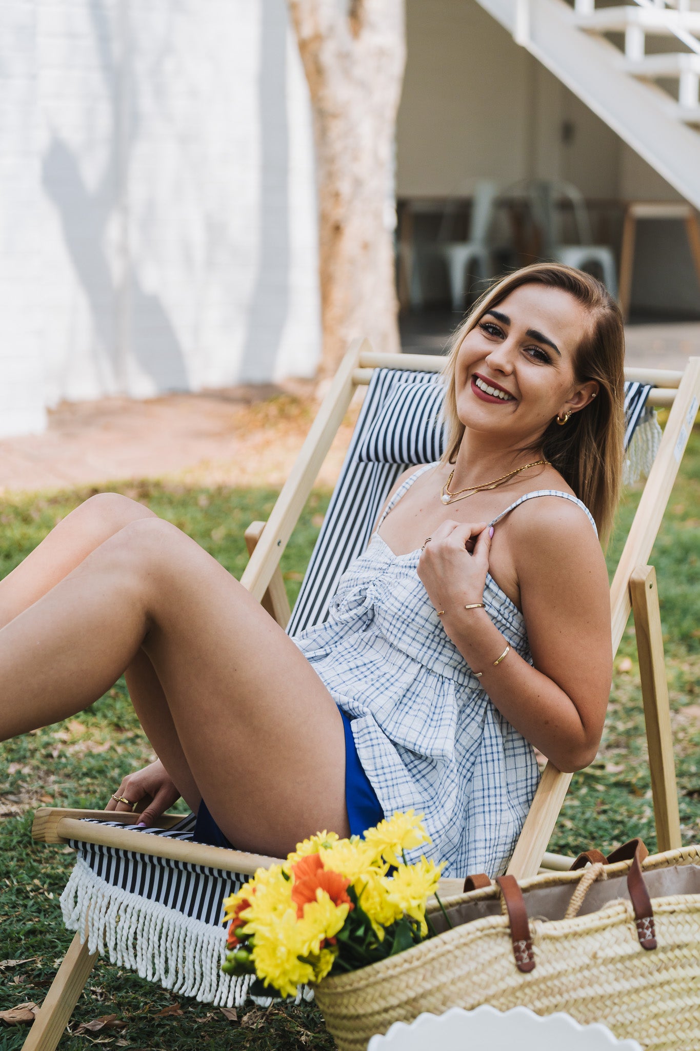 Picnic Top Blue