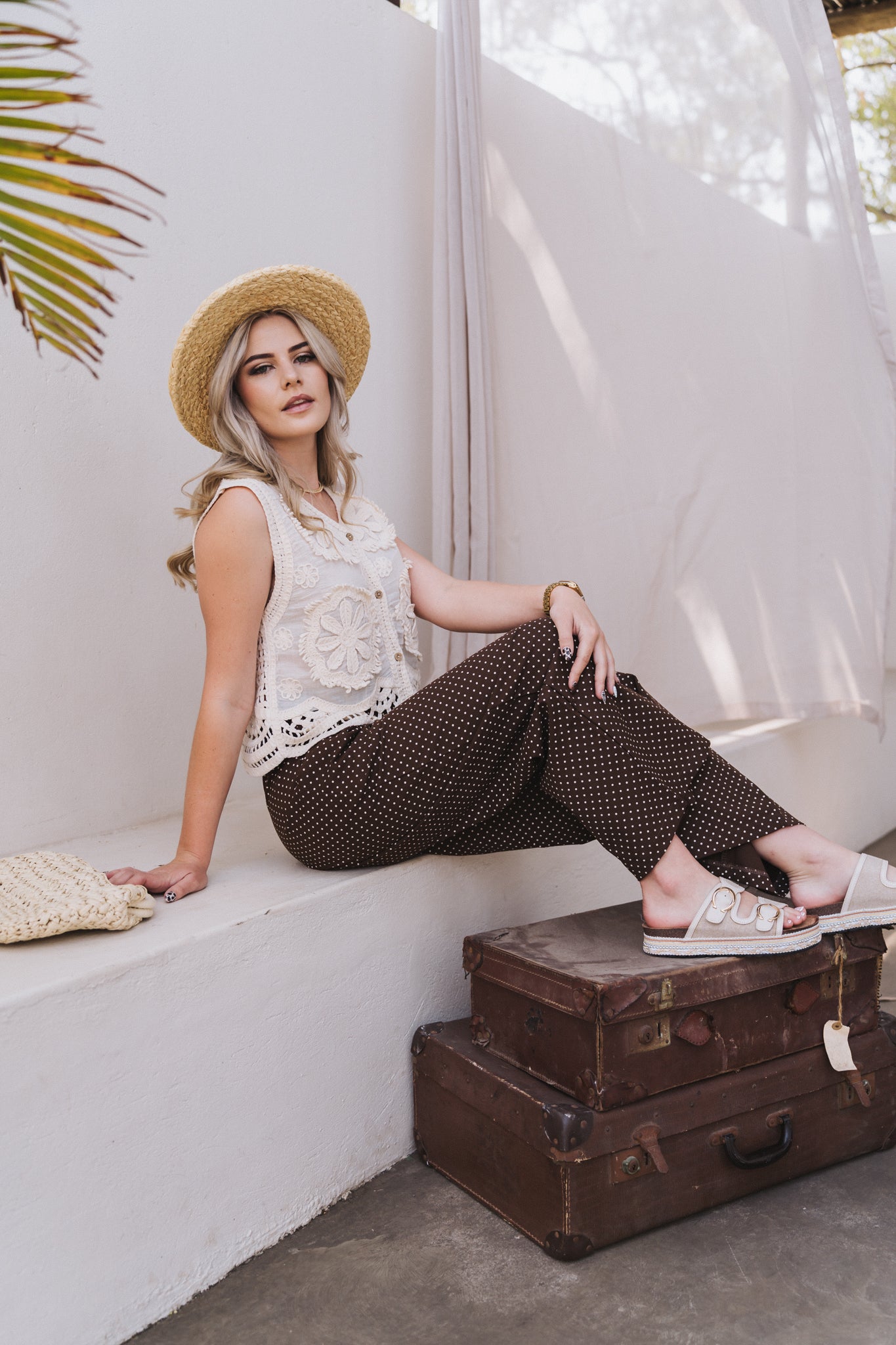 Polka Trouser Brown | One Size / Fits 30-34
