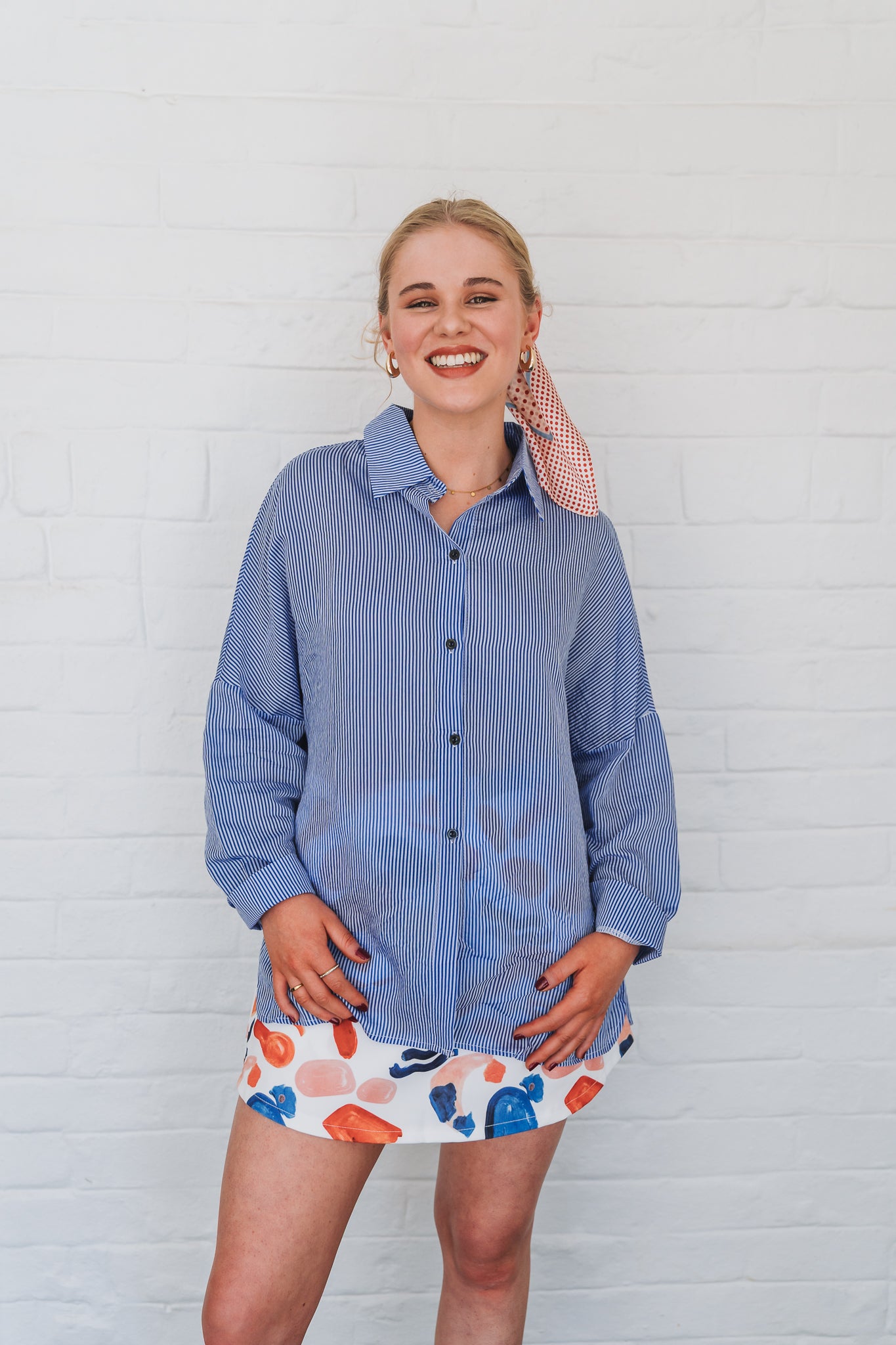 Santorini Blouse Blue