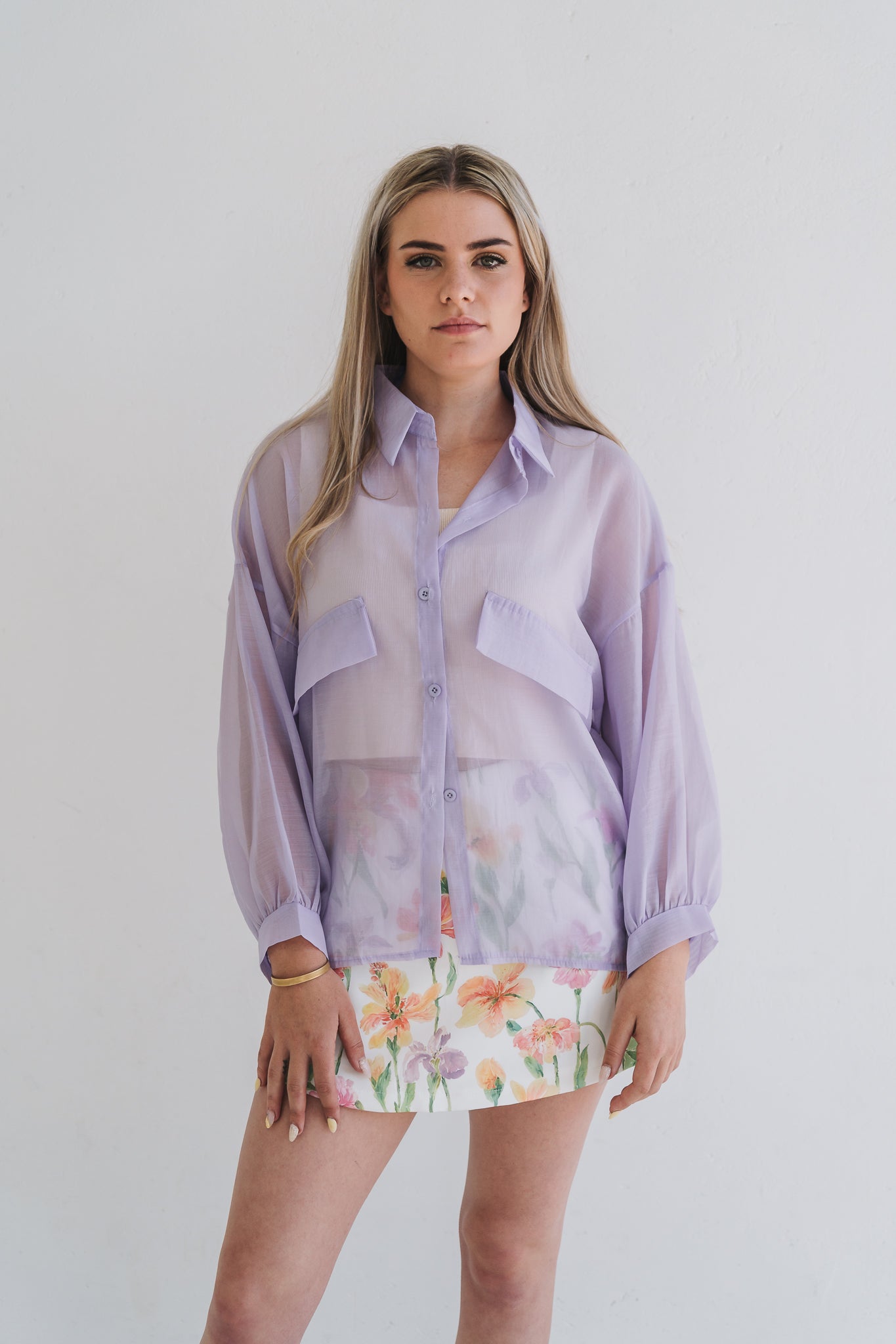 Sheer Top Purple