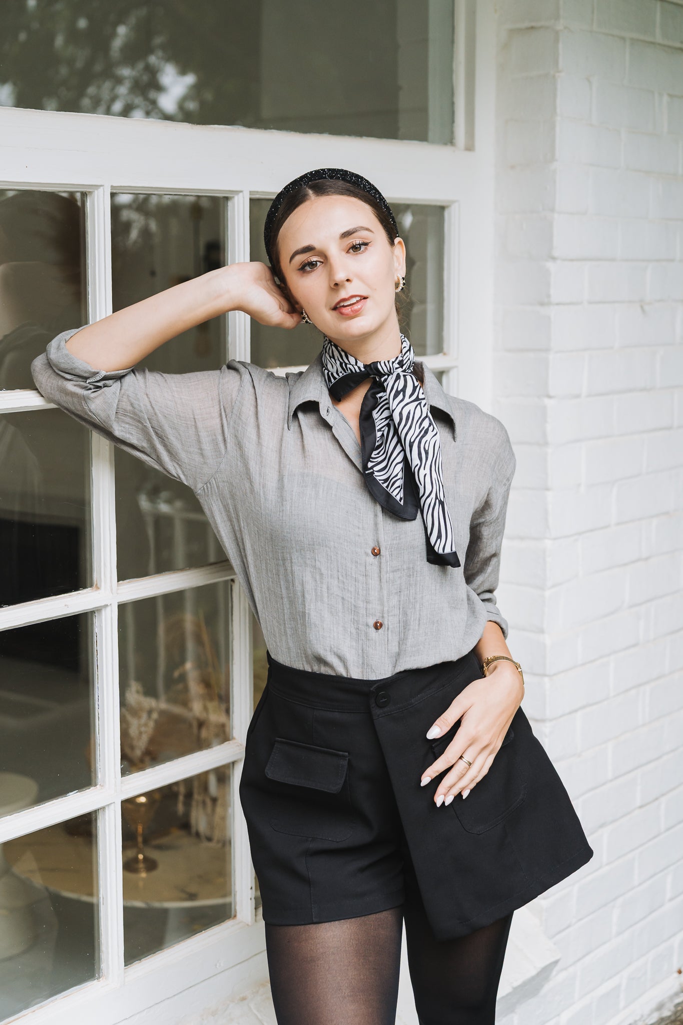 Beach Blouse Charcoal