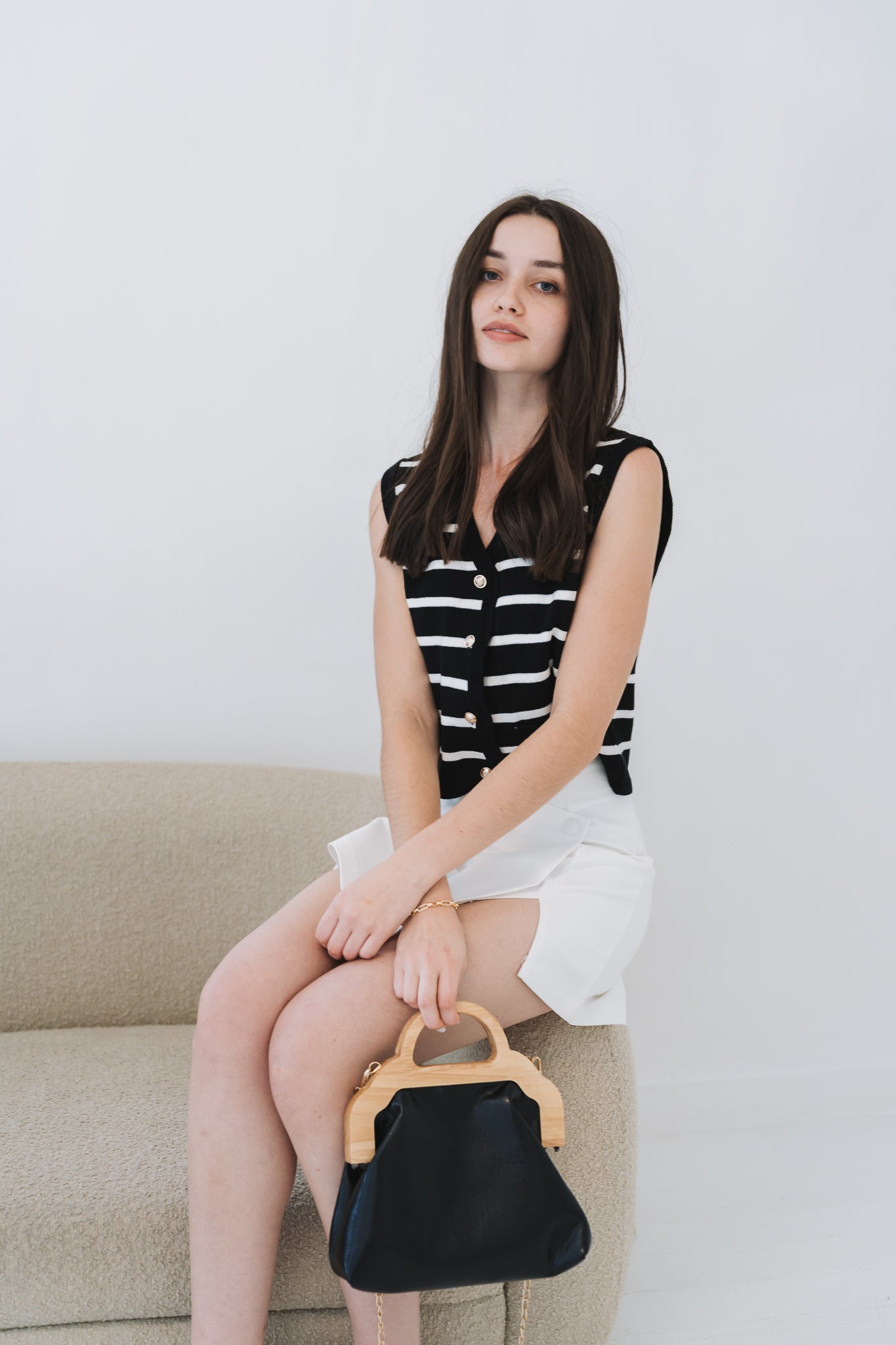 Camille Waistcoat Black