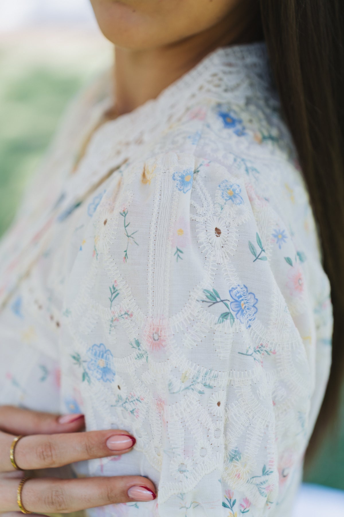 Bouquet Top Cream| One Size/ Fits30-34