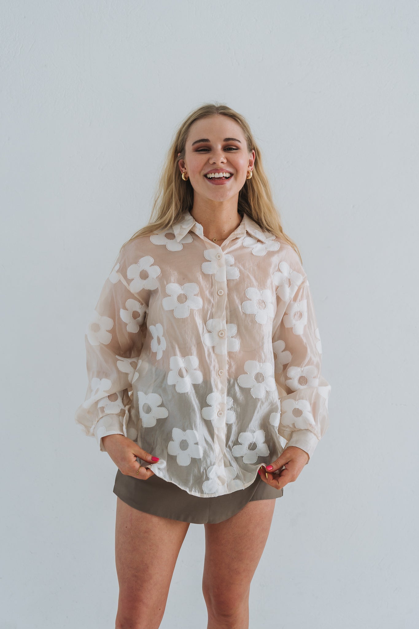 Daisy Blouse Peach