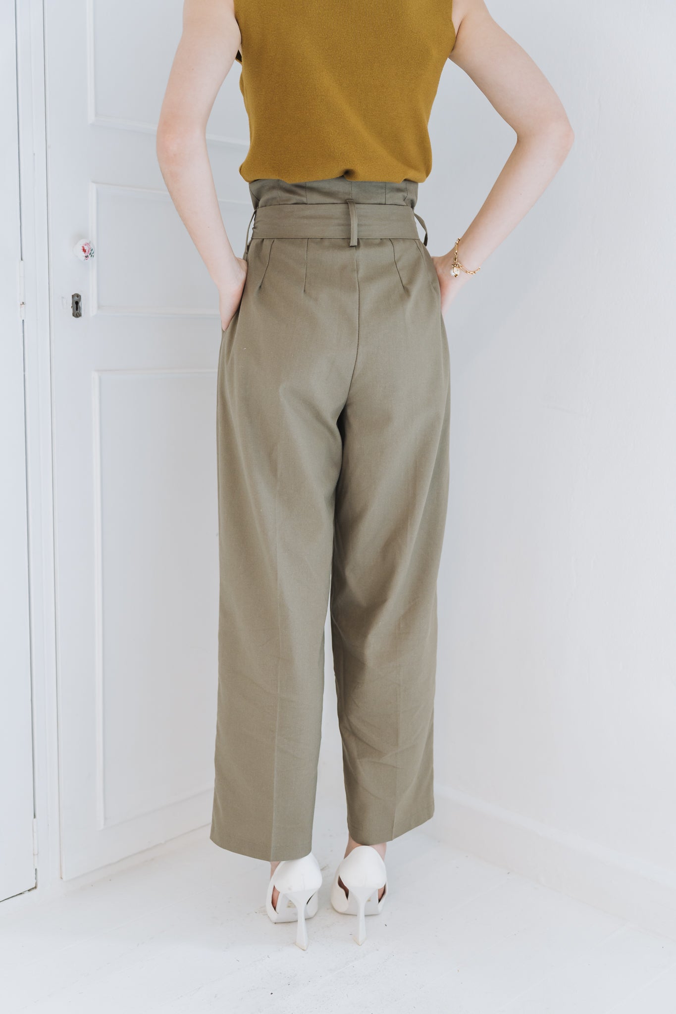 High Rise Trouser Olive
