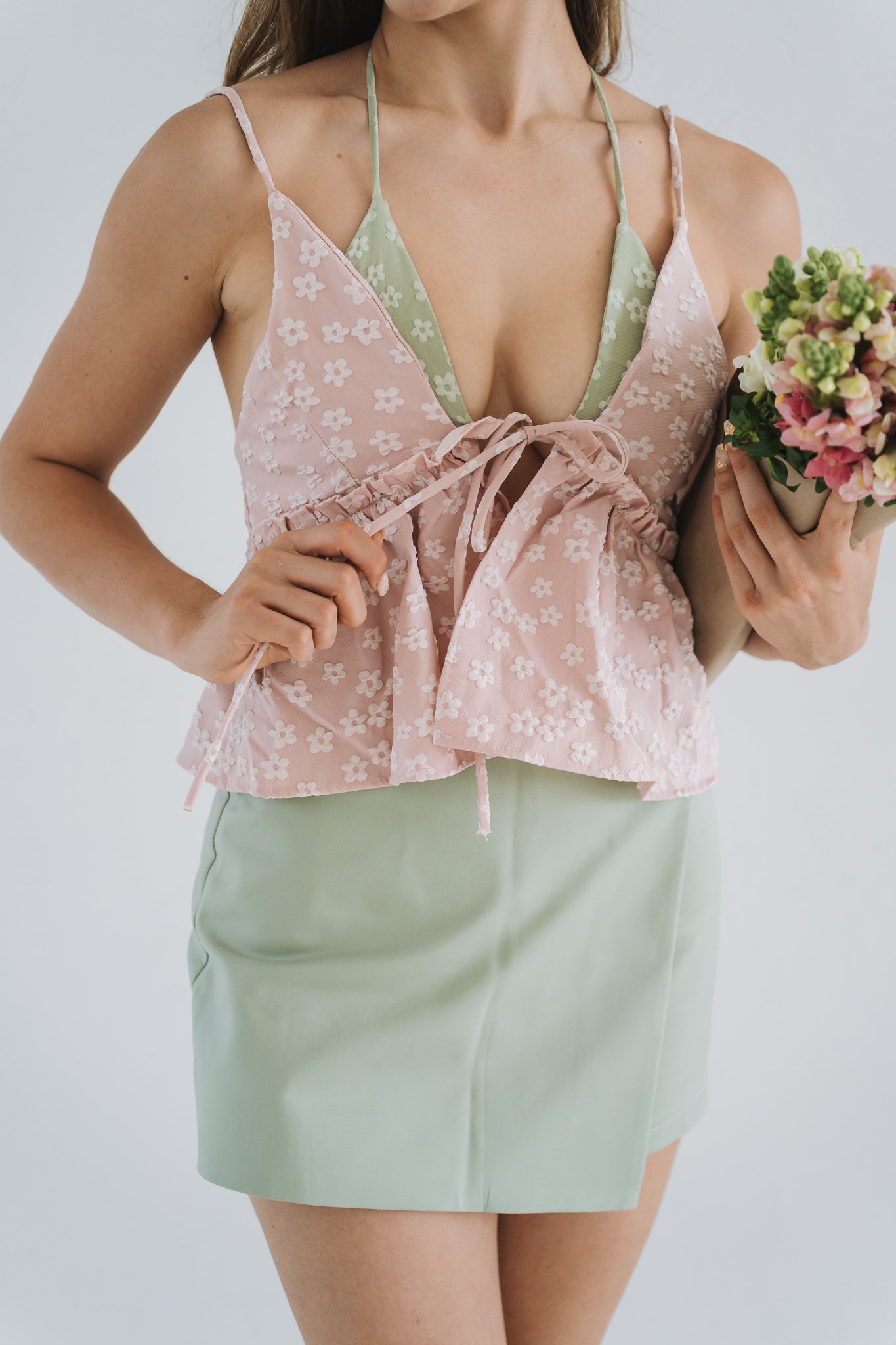Two Tone Top Pink