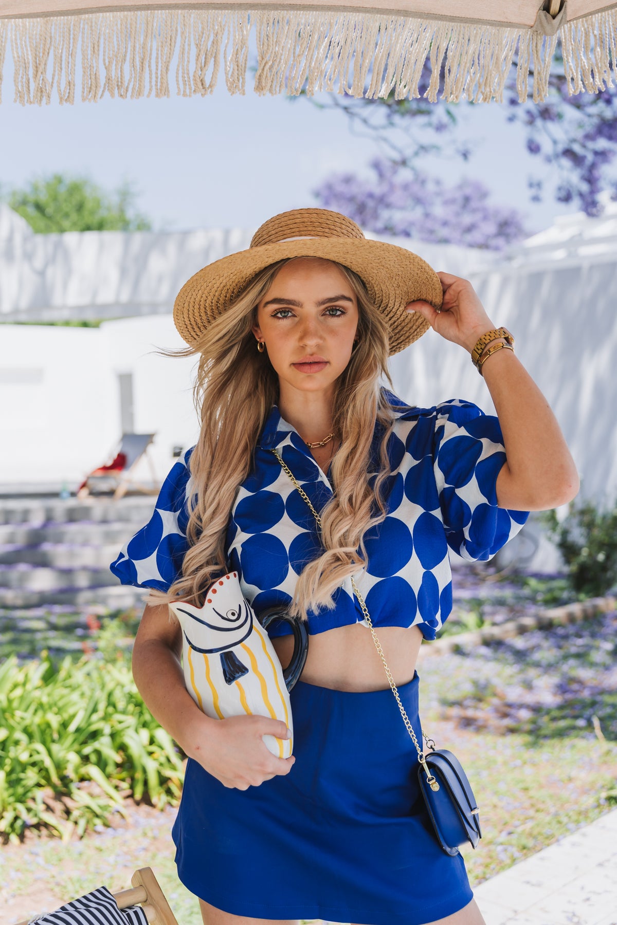 Statement Blouse Blue | One Size / Fits 30-34