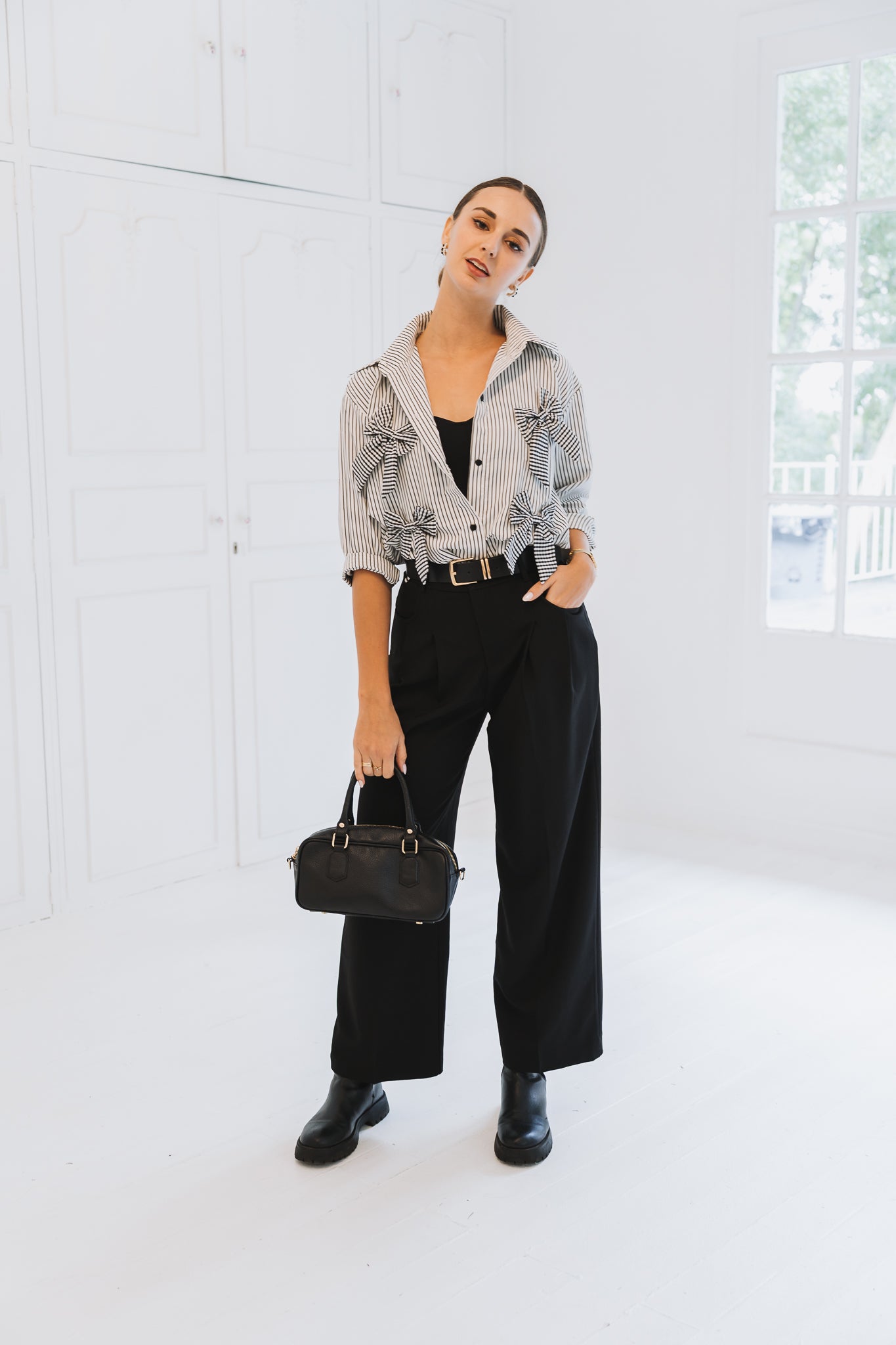 Bow Blouse Black