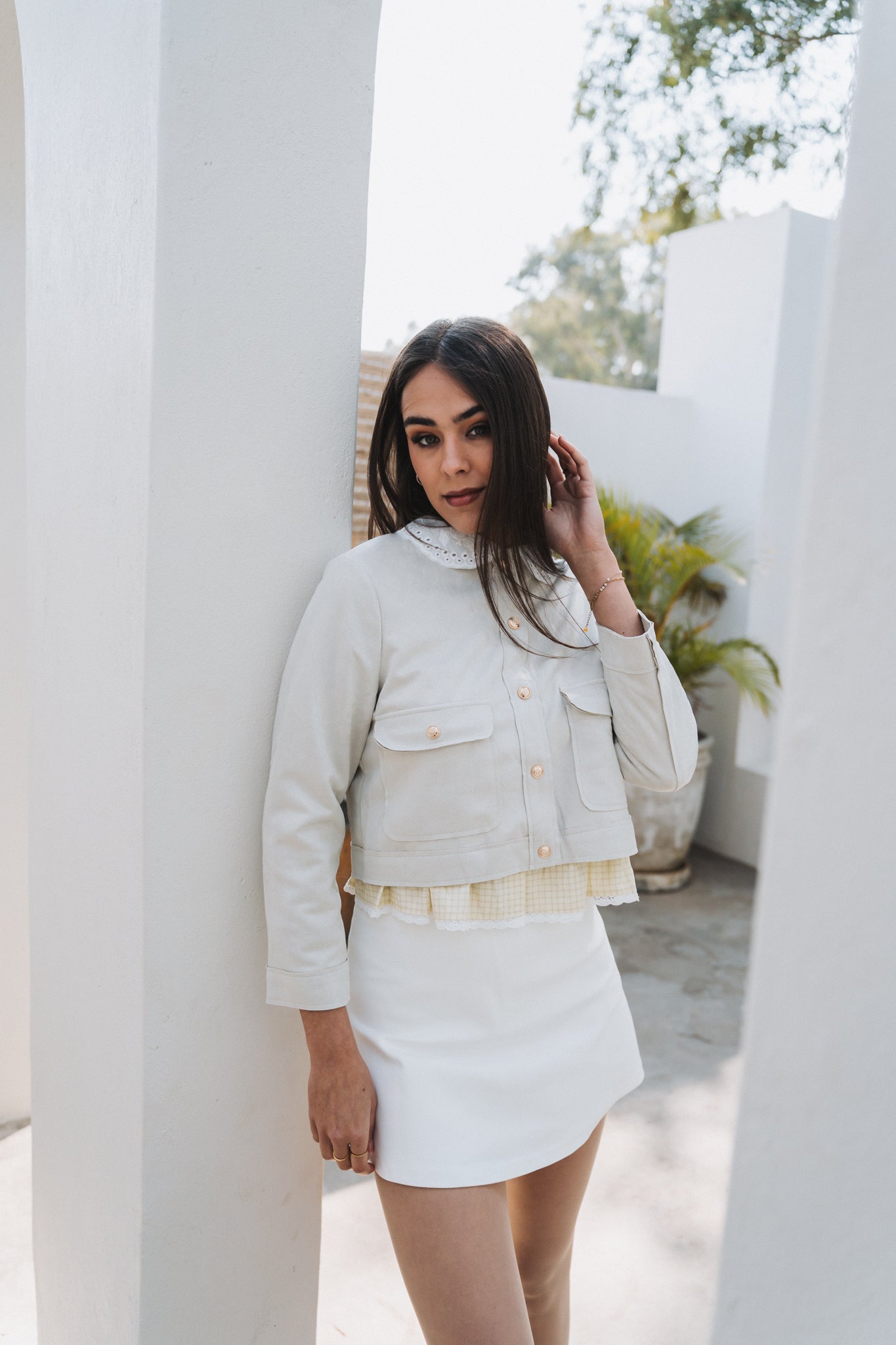 Velvet Jacket Cream | One Size / Fits 30-34