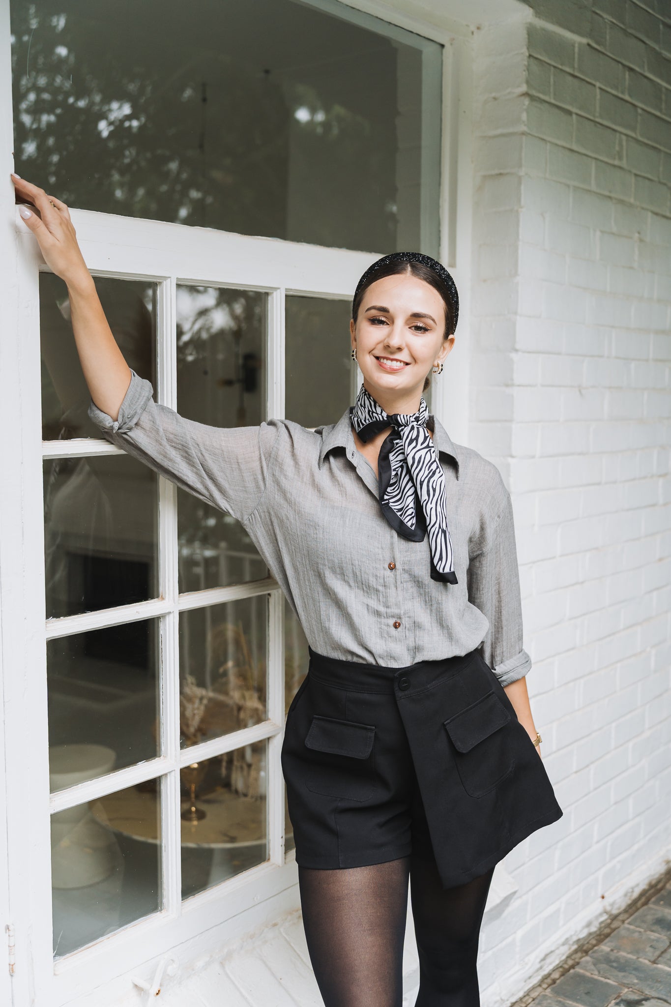 Beach Blouse Charcoal