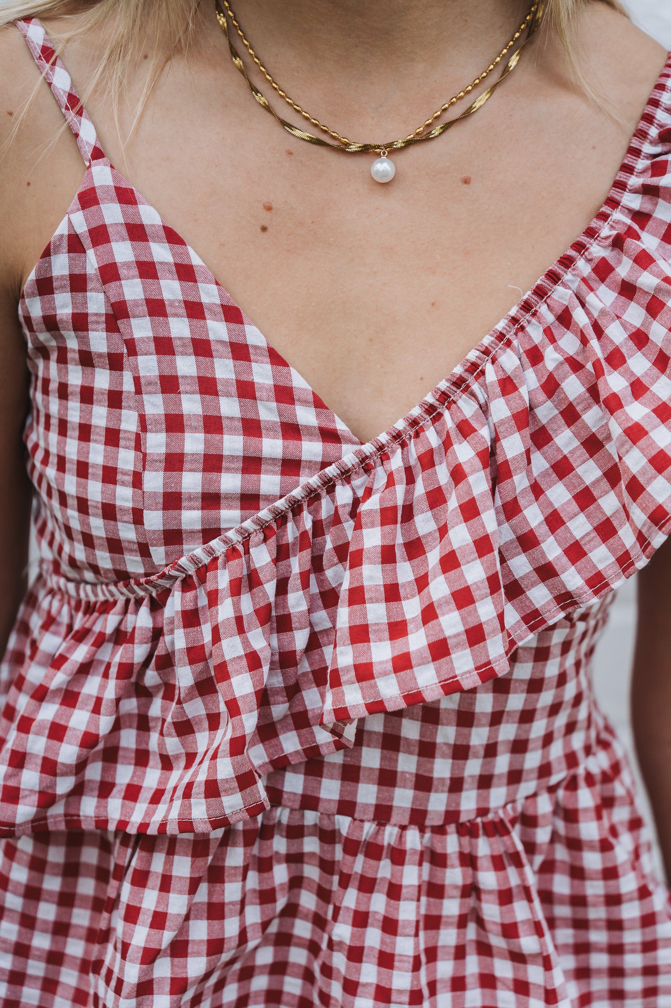 Picnic Frill Top Red