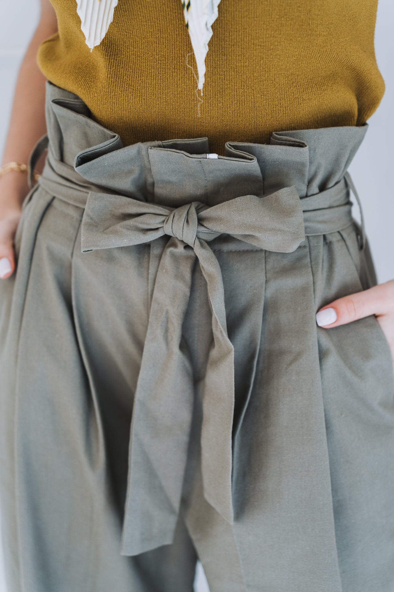 High Rise Trouser Olive