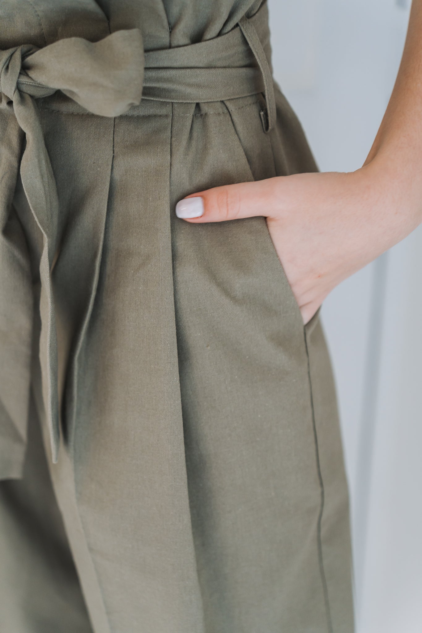 High Rise Trouser Olive