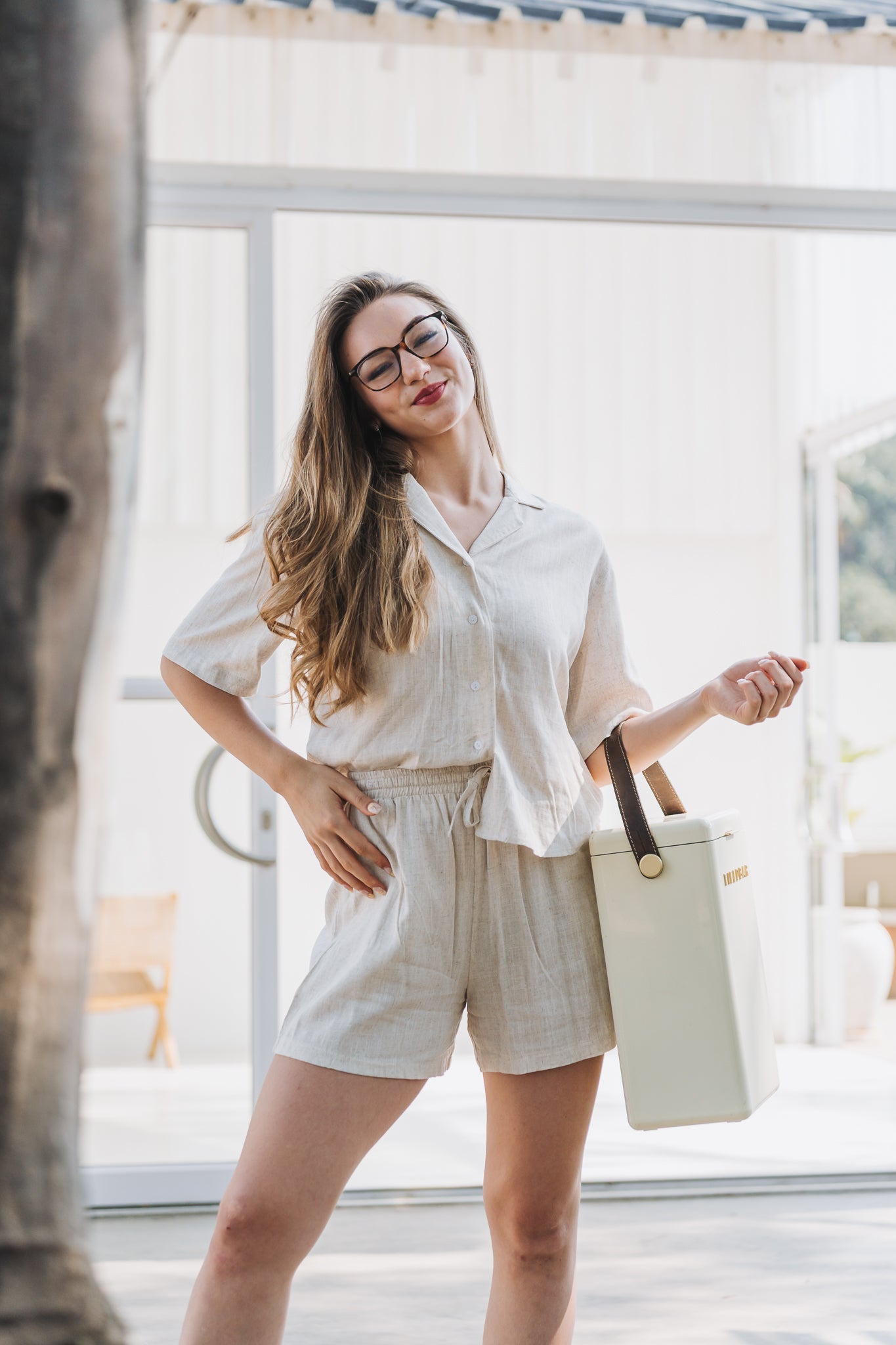 Luna Set Short Beige