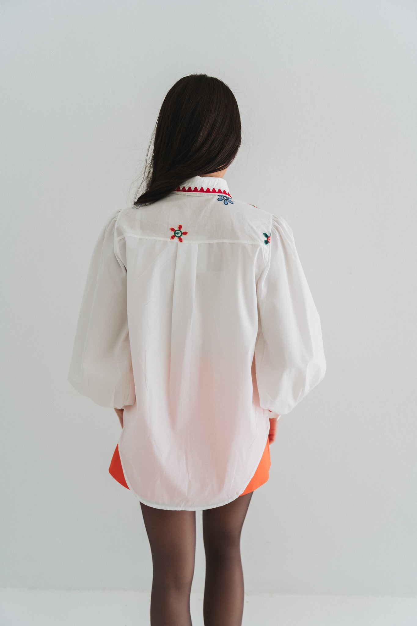 Floral Embossed Blouse | One Size 32-36