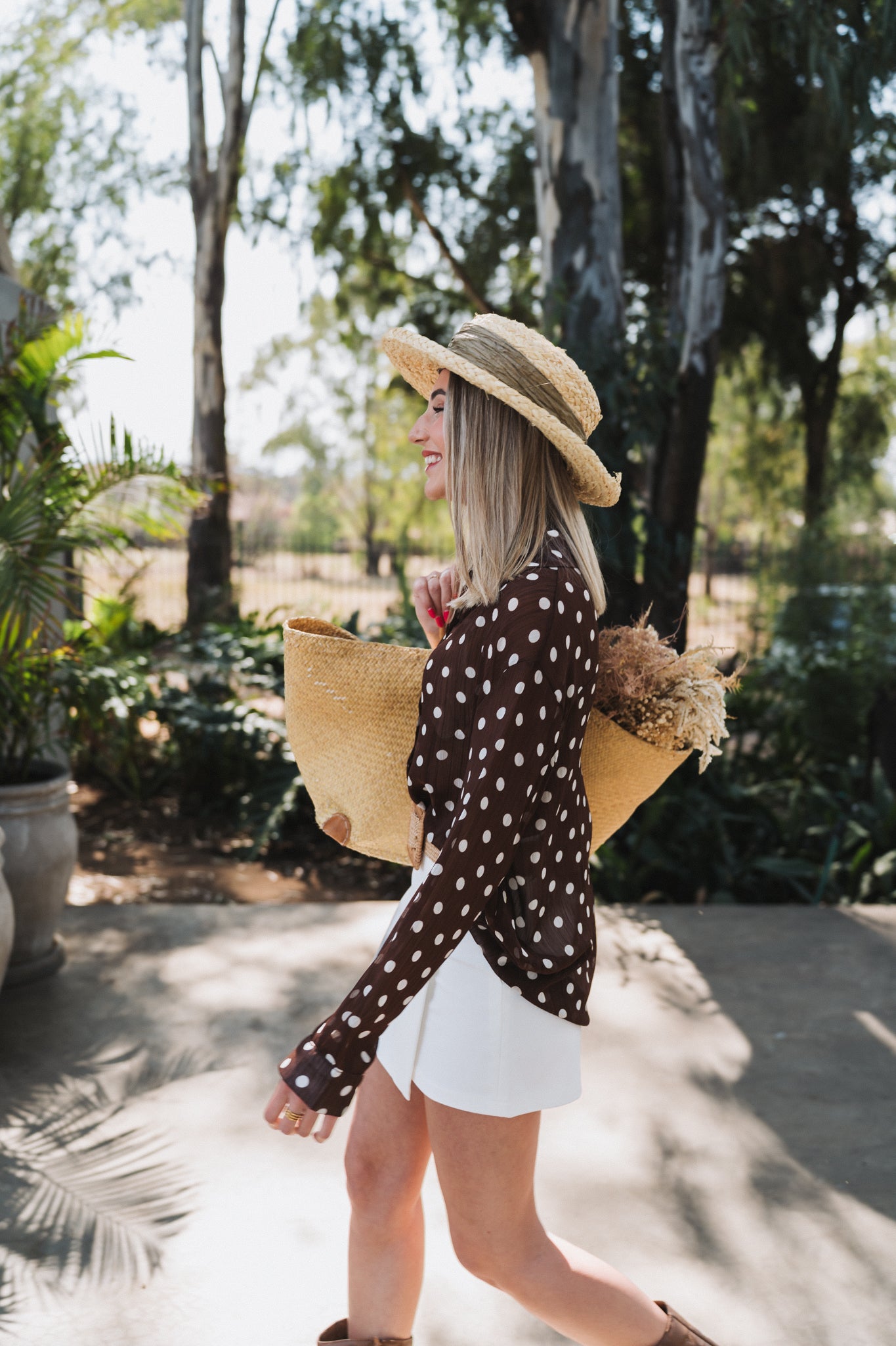 Chocolat Polka Blouse | One Size / Fits 32-36