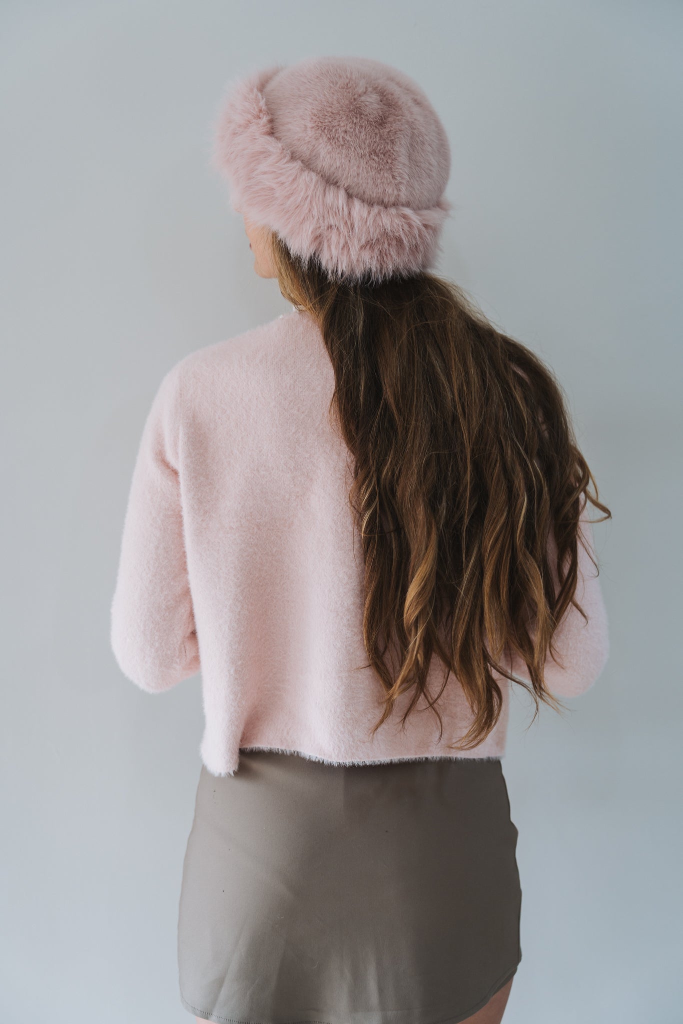 Pearl Bow Cardi Pink