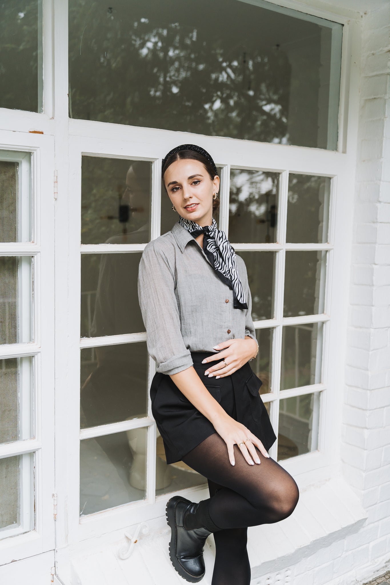 Beach Blouse Charcoal