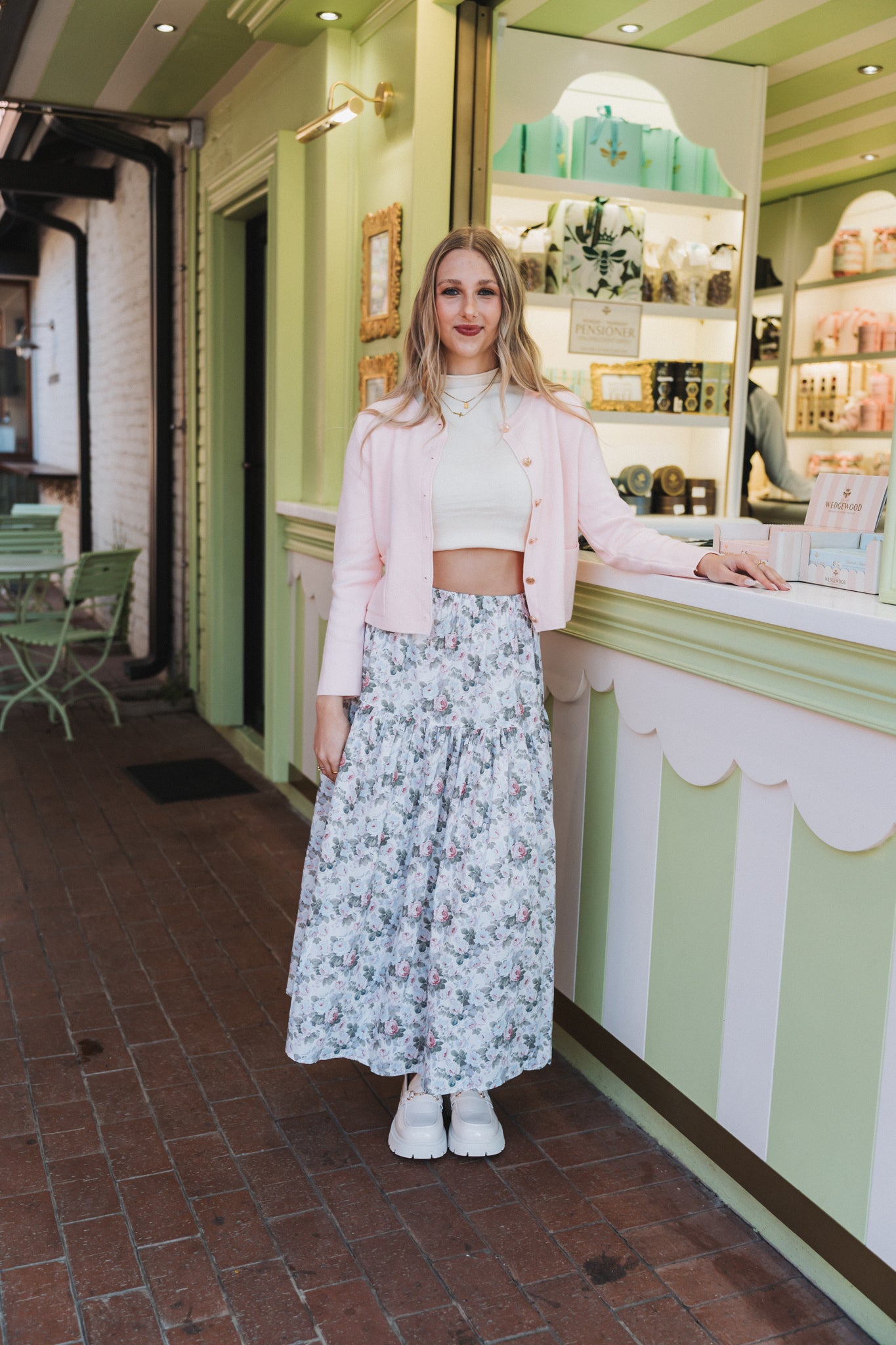 Bouquet Skirt Blue