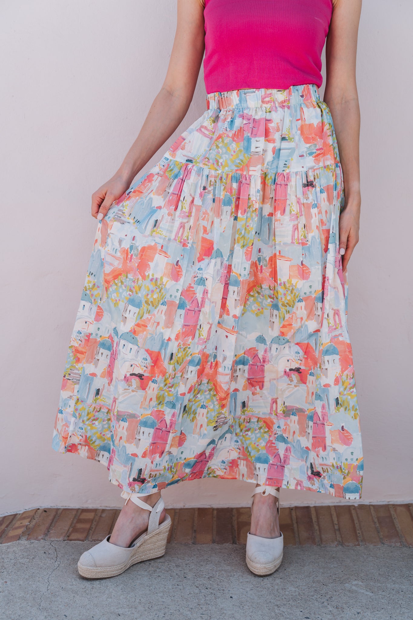 Greece Skirt Light Blue