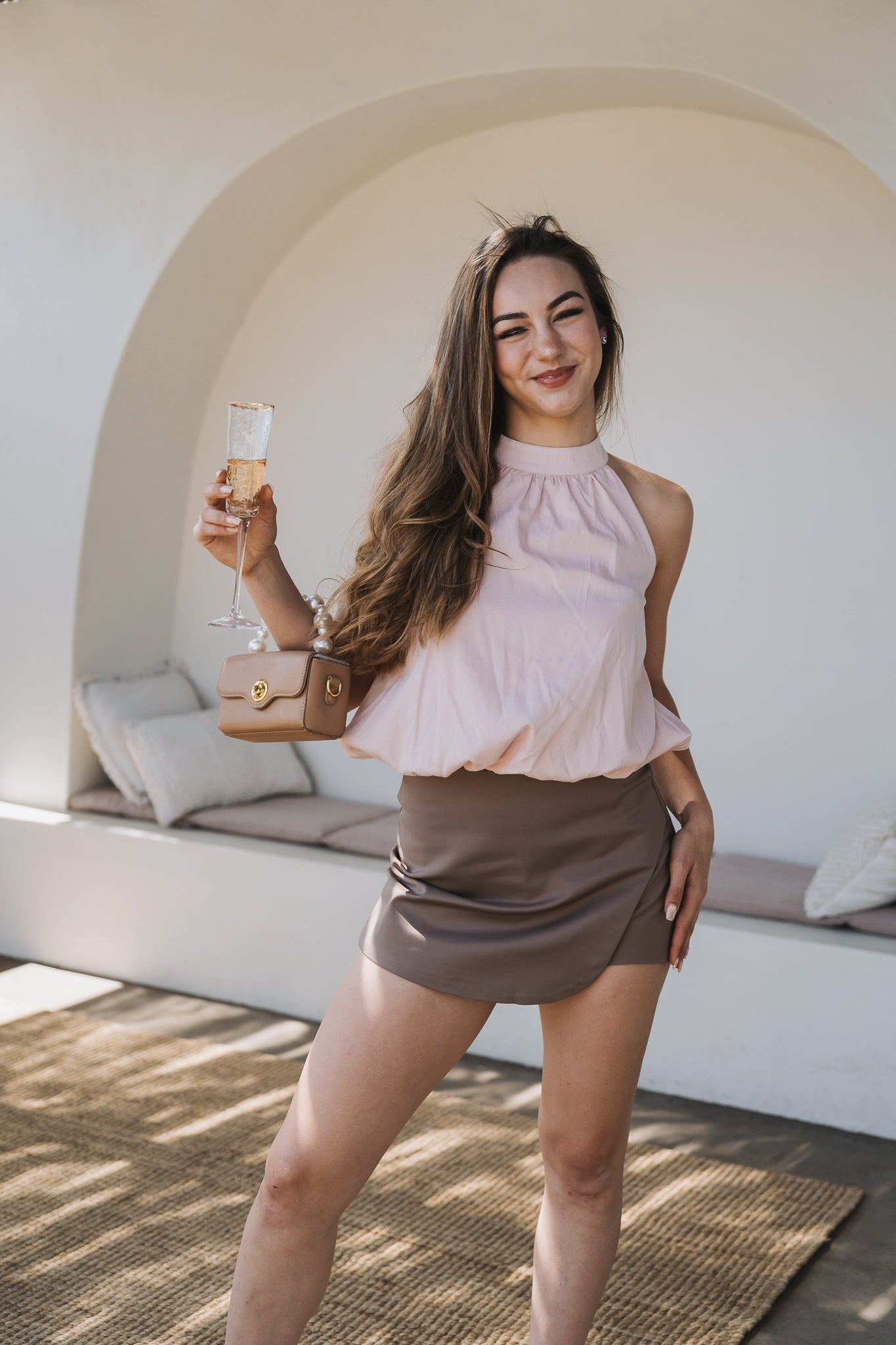 Boho Bead Top Pink