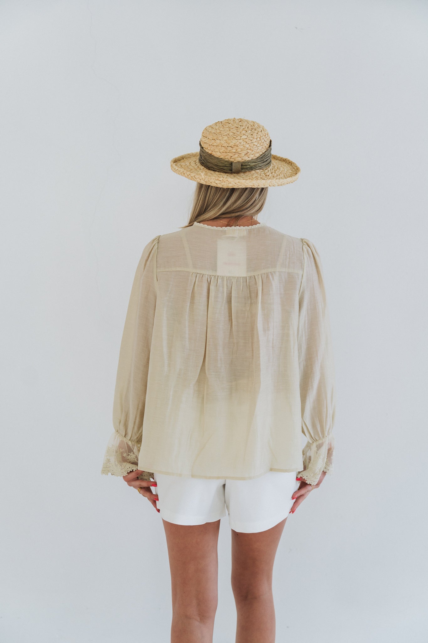 Olive Lace Blouse | One Size / Fits 32-36