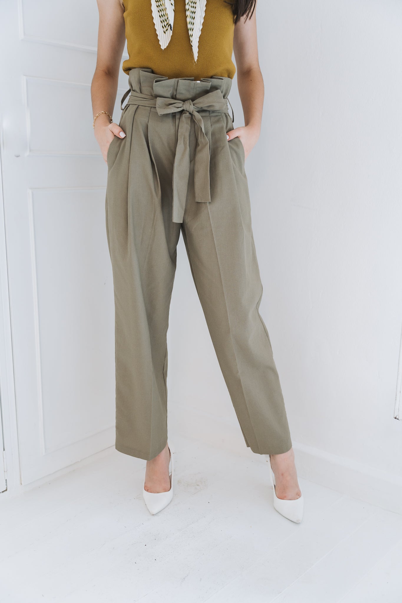 High Rise Trouser Olive
