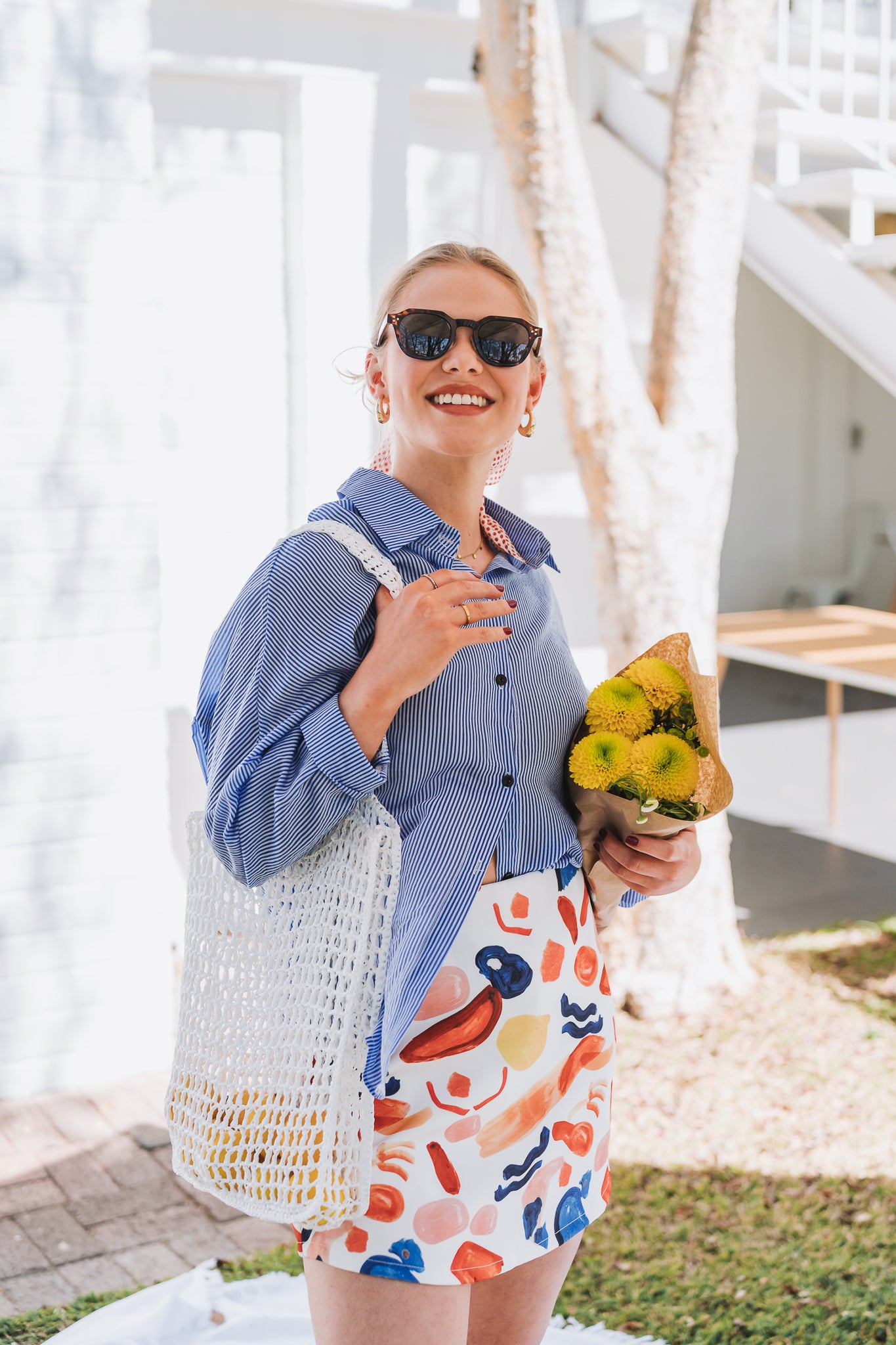 Santorini Blouse Blue