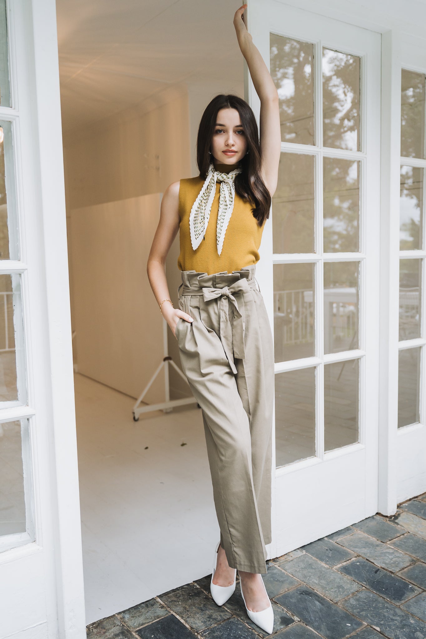 High Rise Trouser Olive