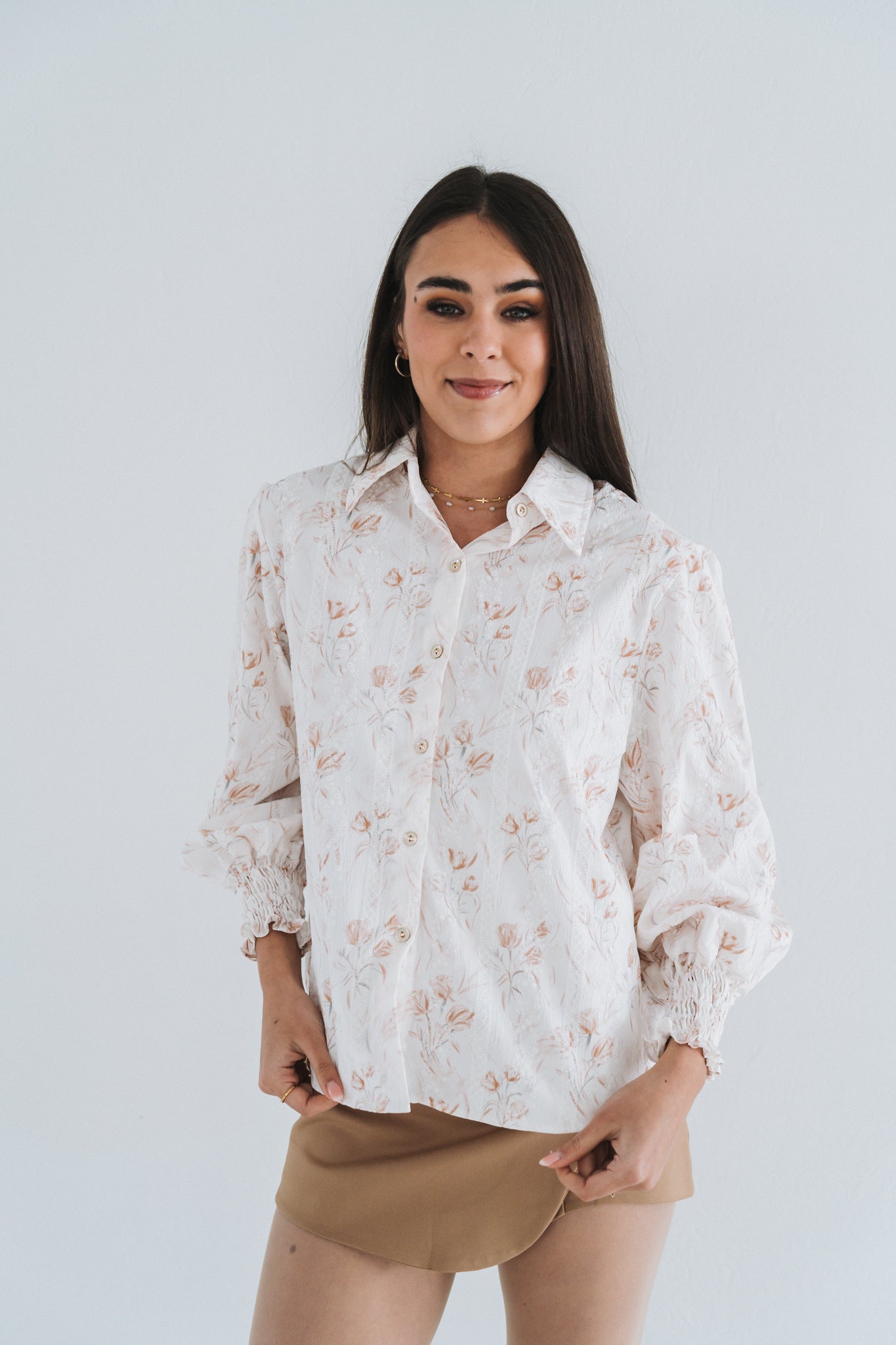 Rose Blouse Cream | One Size / Fits 30-36