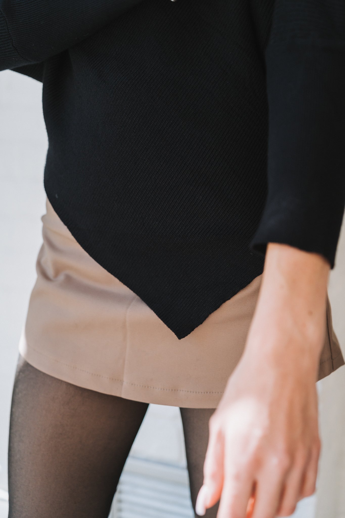 Poncho Knit Black | One Size  / 30-34