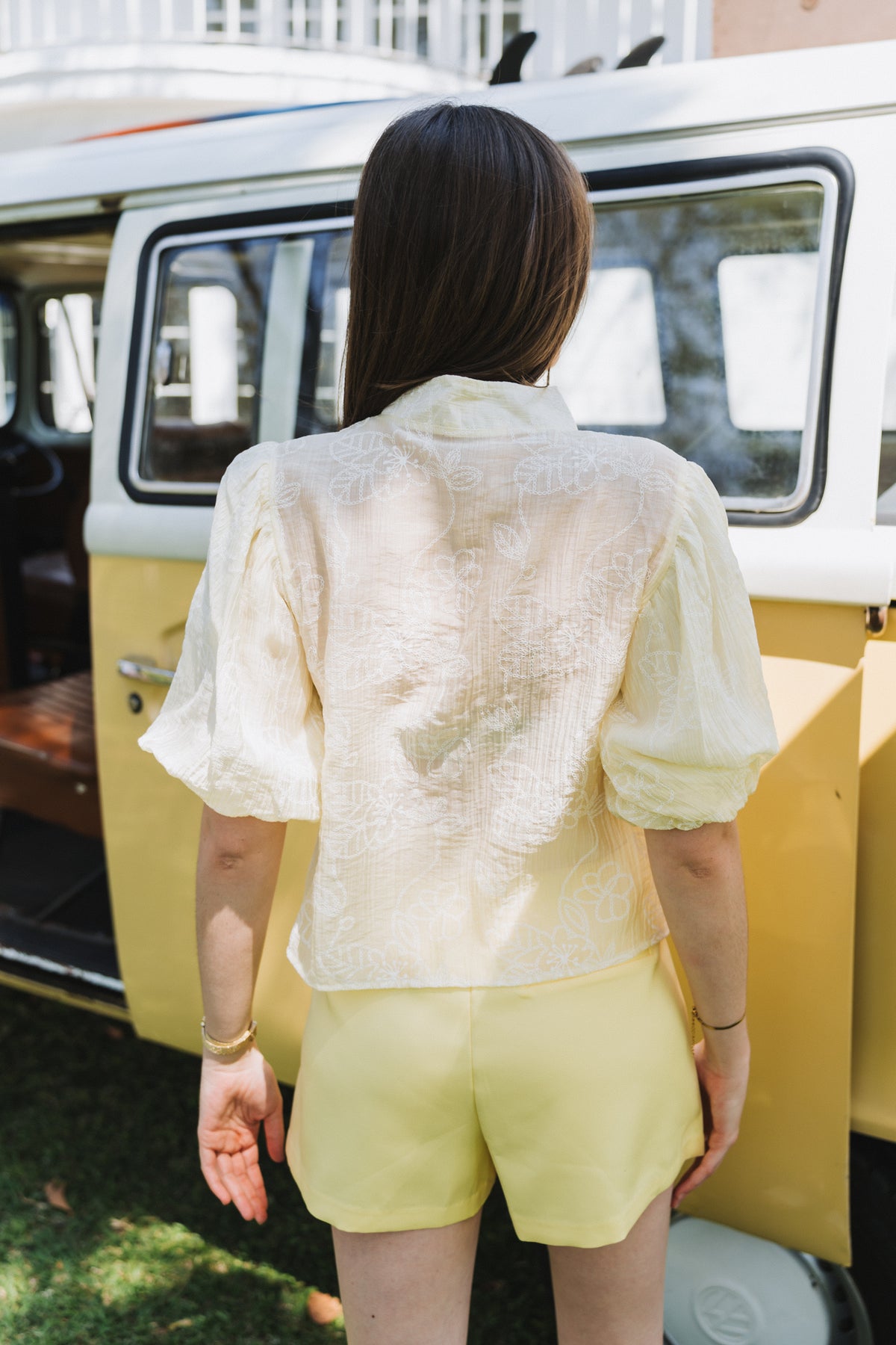 Pastel Blouse Yellow| One Size/ Fits 30-34