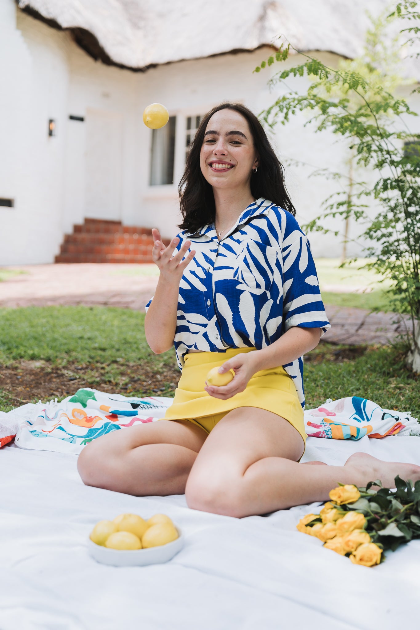 Palm Blouse Blue