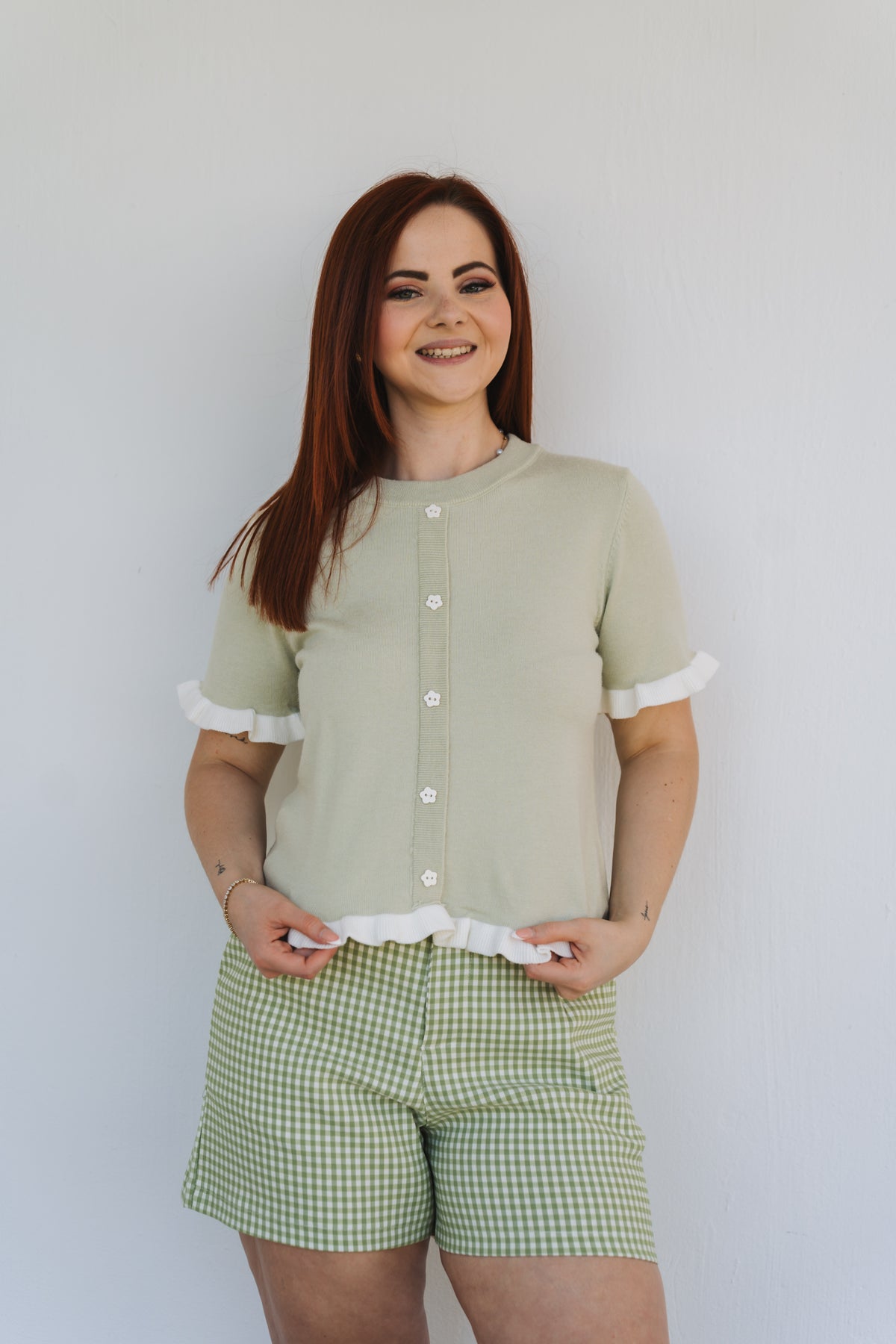 Daisy Button Knit Mint | One Size / Fits 30-34