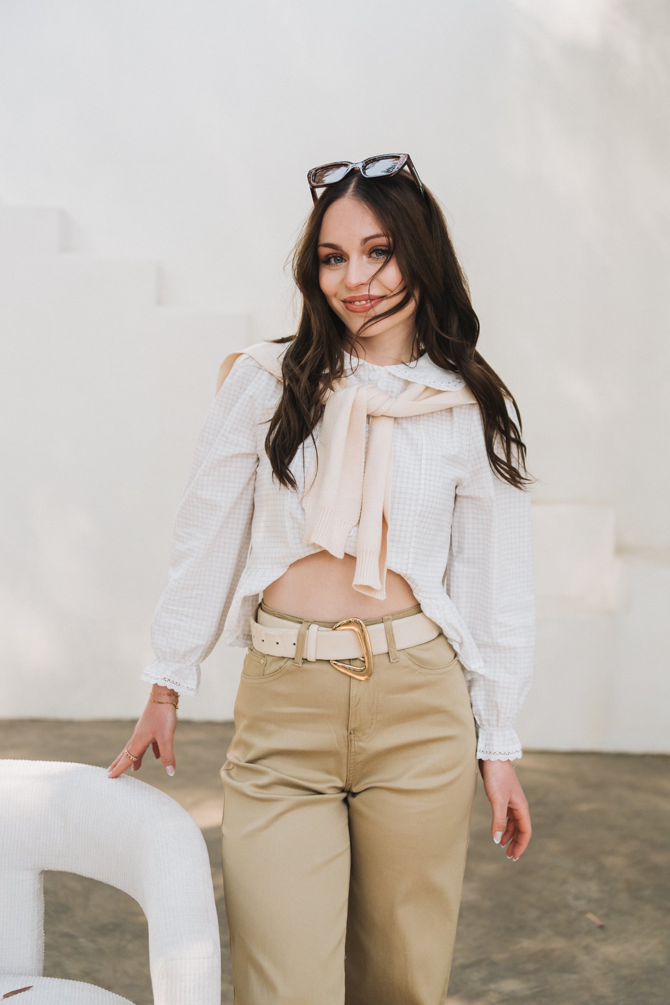 Della Blouse Cream | One Size / Fits 30-32
