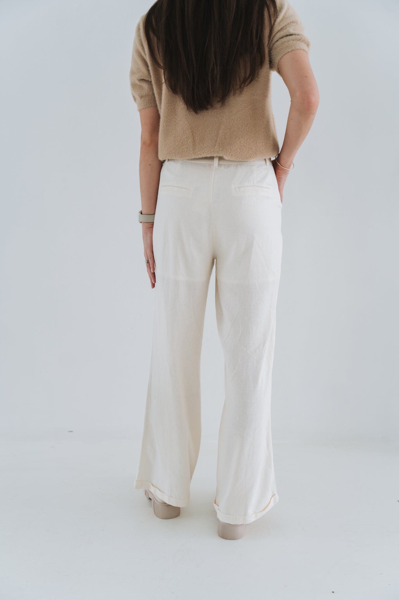 Beige Linen Trouser | Available in Size 30-36