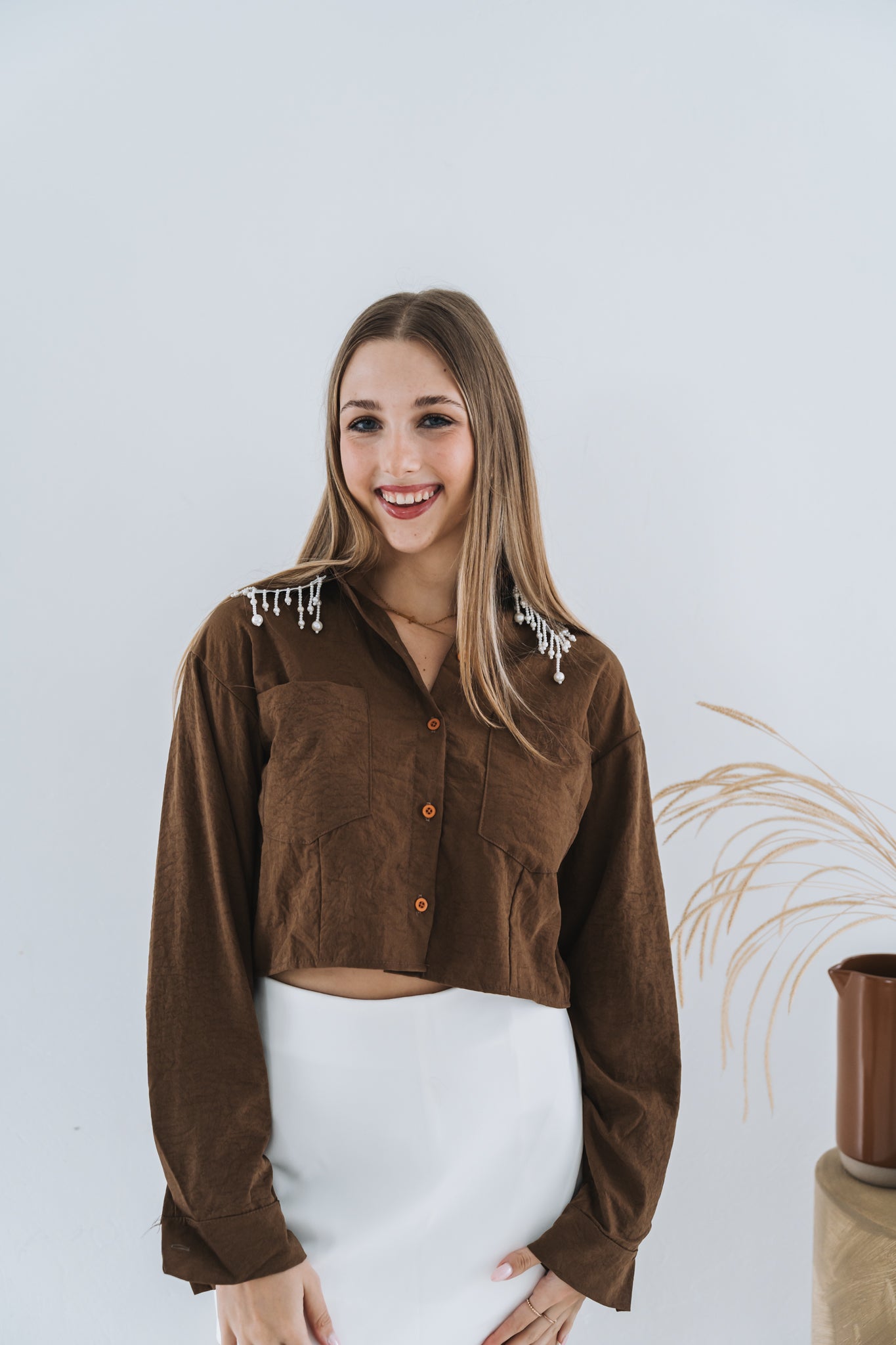 Cowgirl Blouse Brown | One Size / Fits 30-32