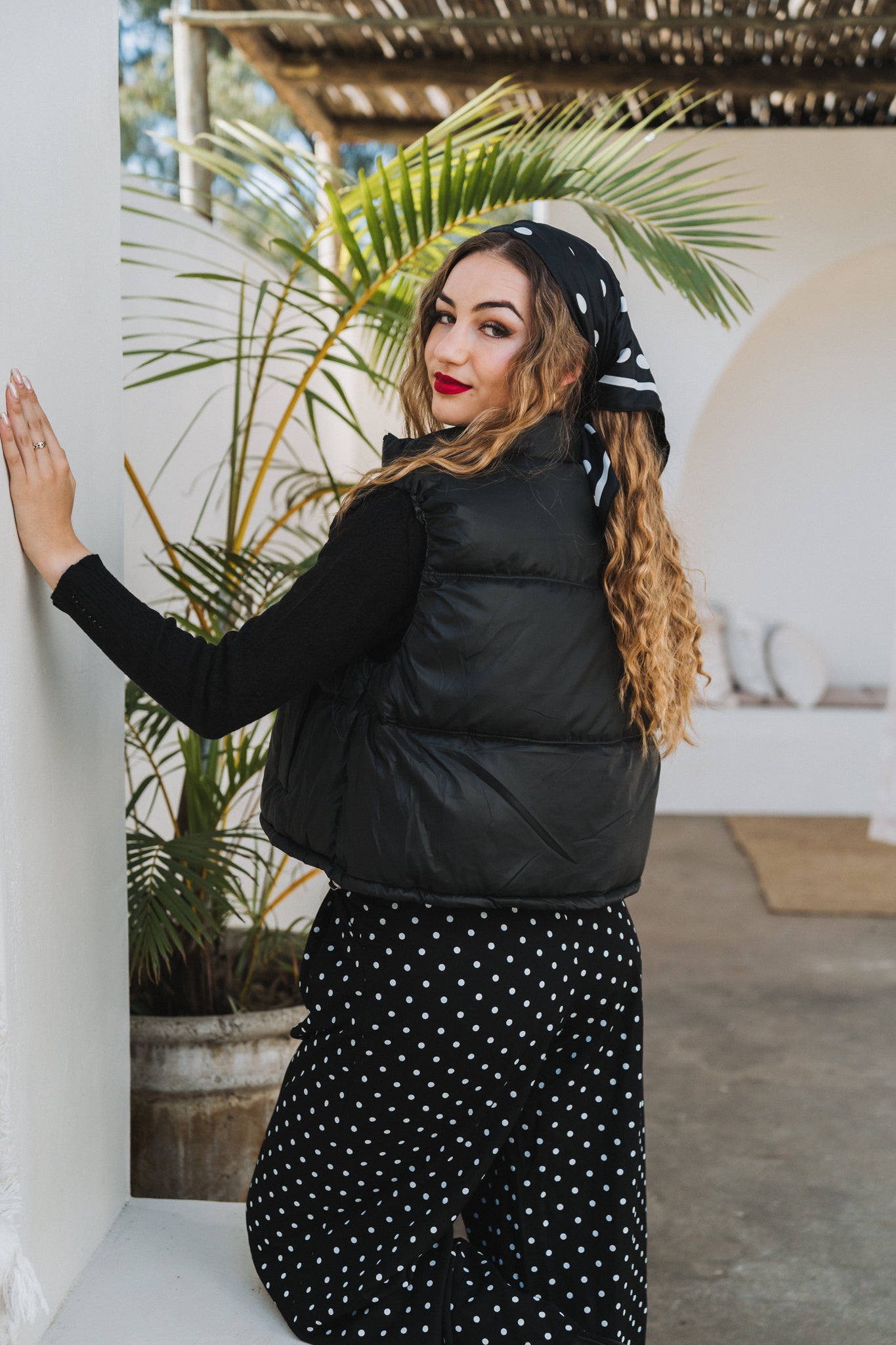 Crop Puffer Black