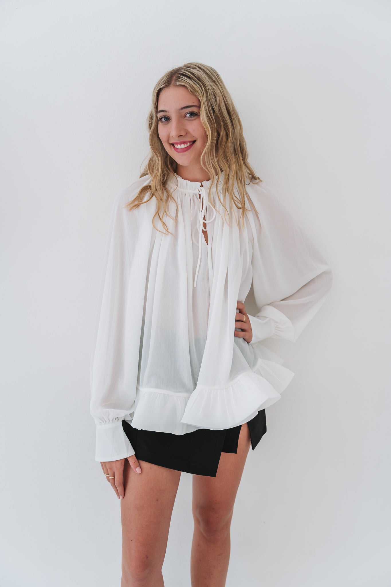 Sabrina Top White