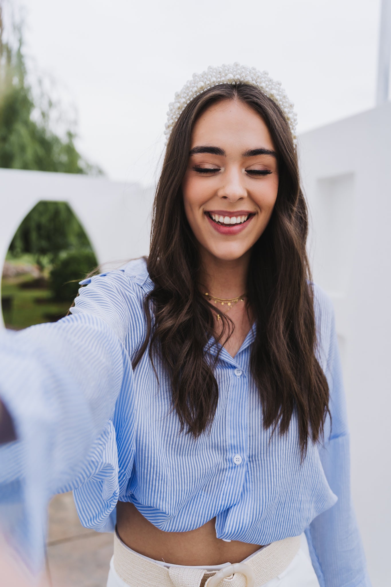 Santorini Blouse Blue