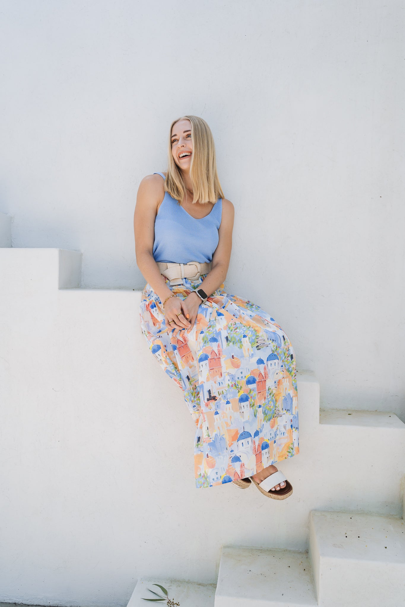 Santorini Skirt Blue