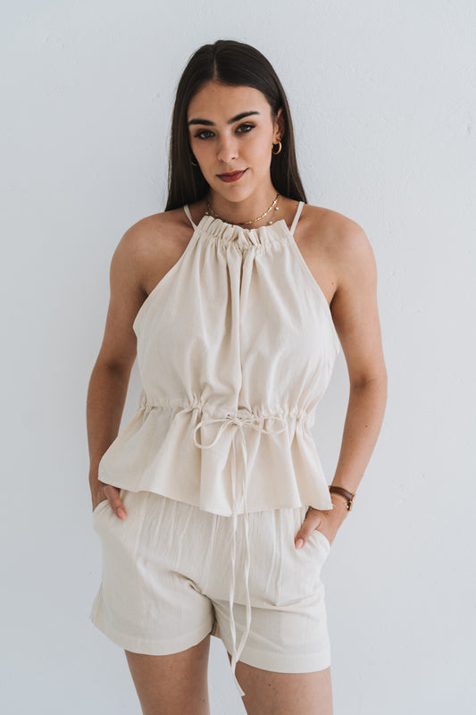 Beach Set Top Cream | One Size / Fits 30-34