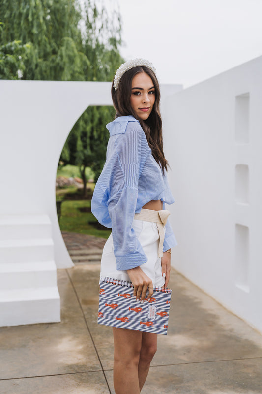 Santorini Blouse Blue