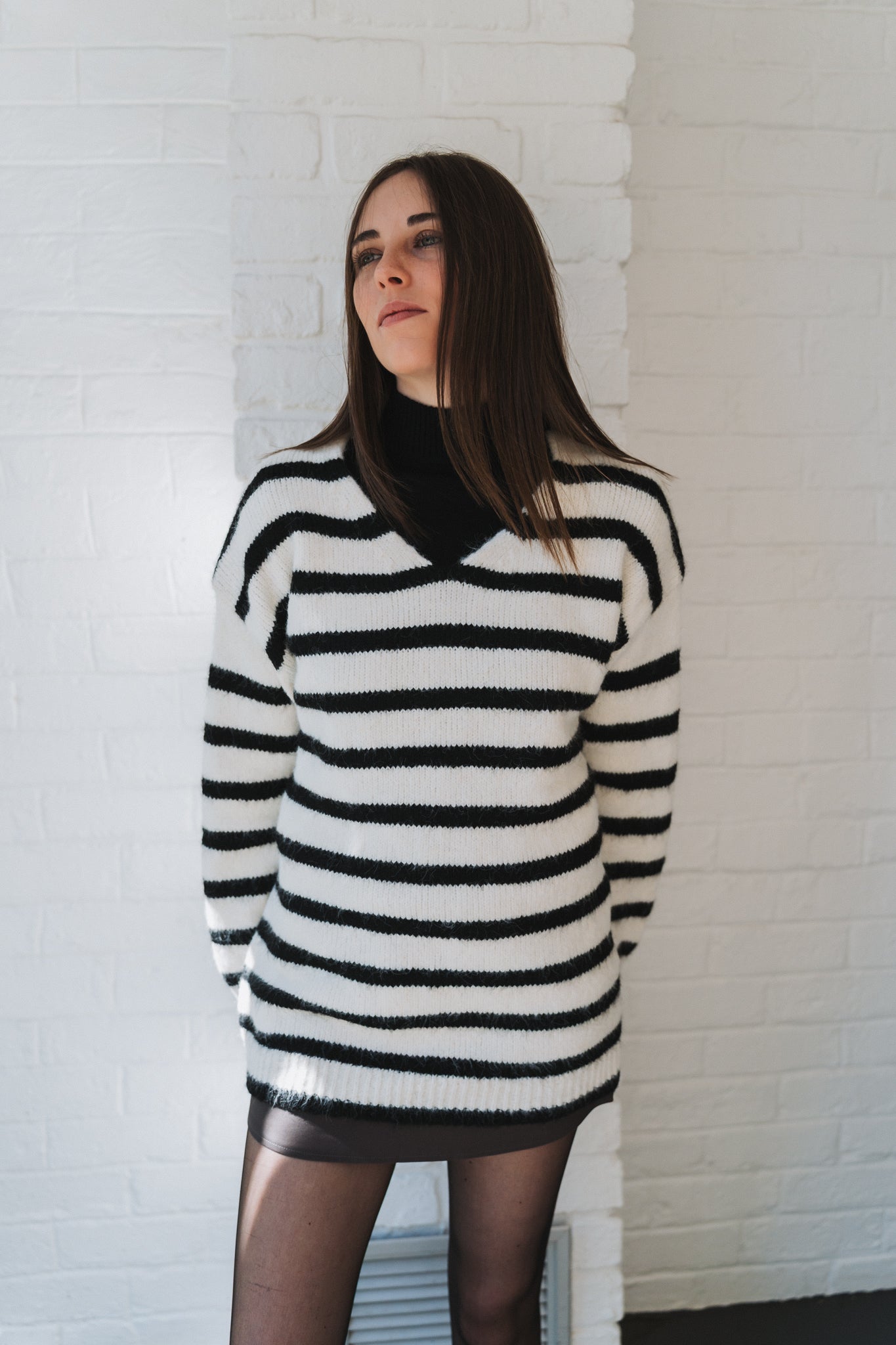 Stripe Sweater Black | One Size / 32-36