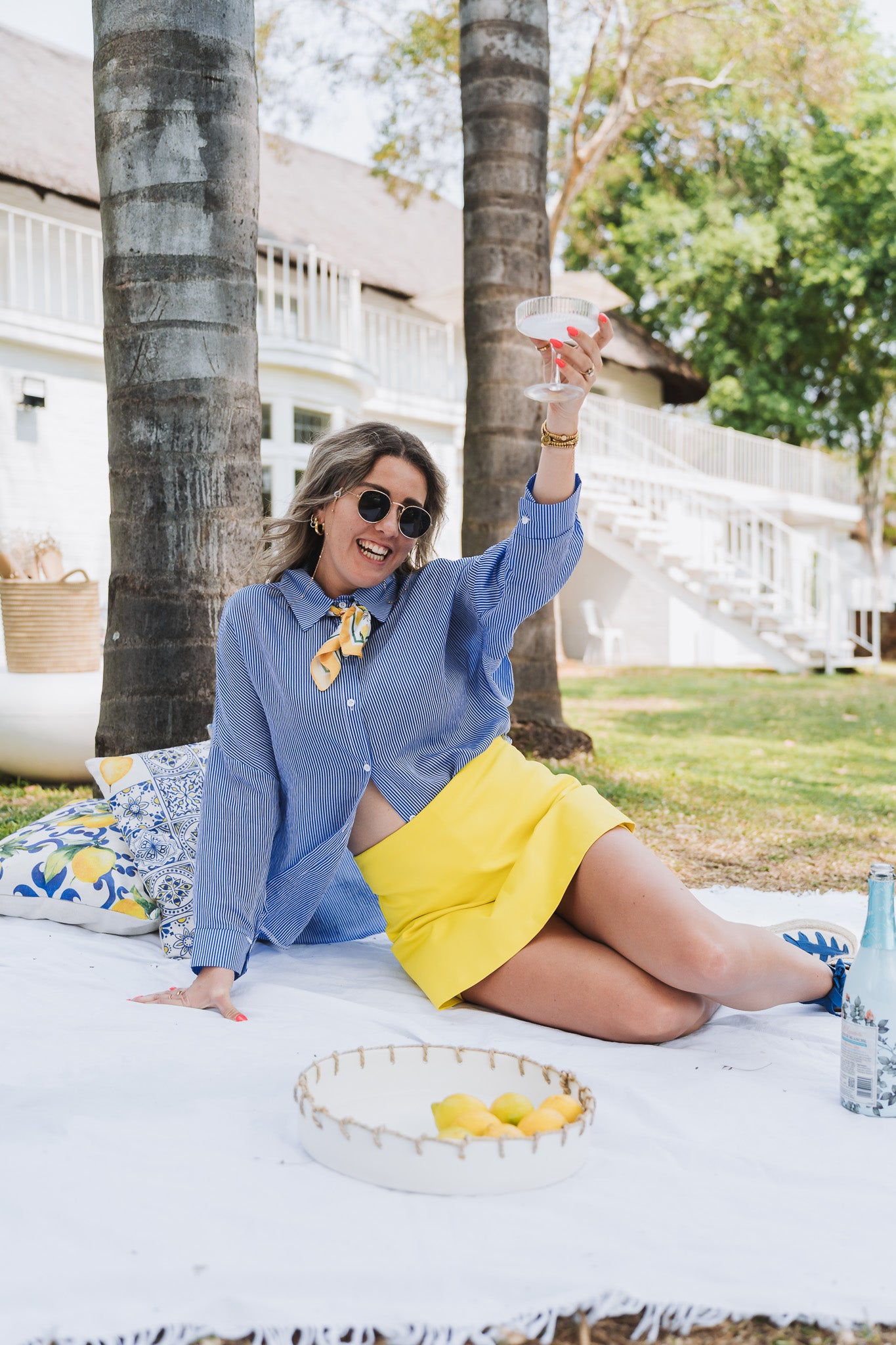 Santorini Blouse Navy
