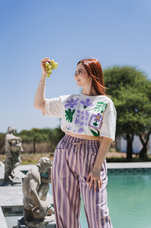 Flora Tee Purple | One Size / Fits 32-36