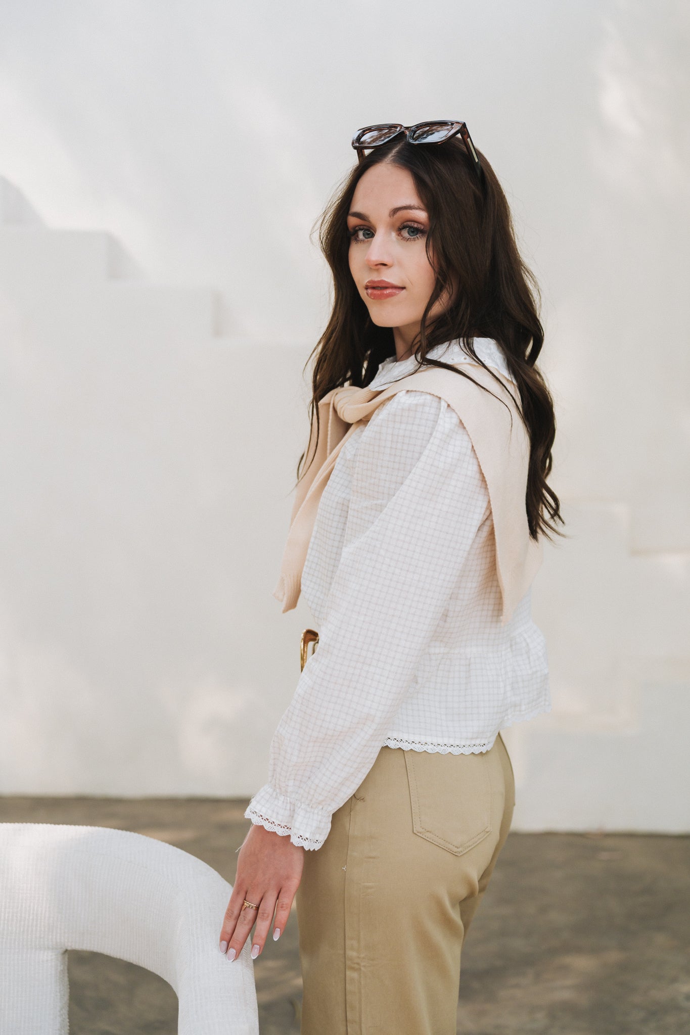 Della Blouse Cream | One Size / Fits 30-32