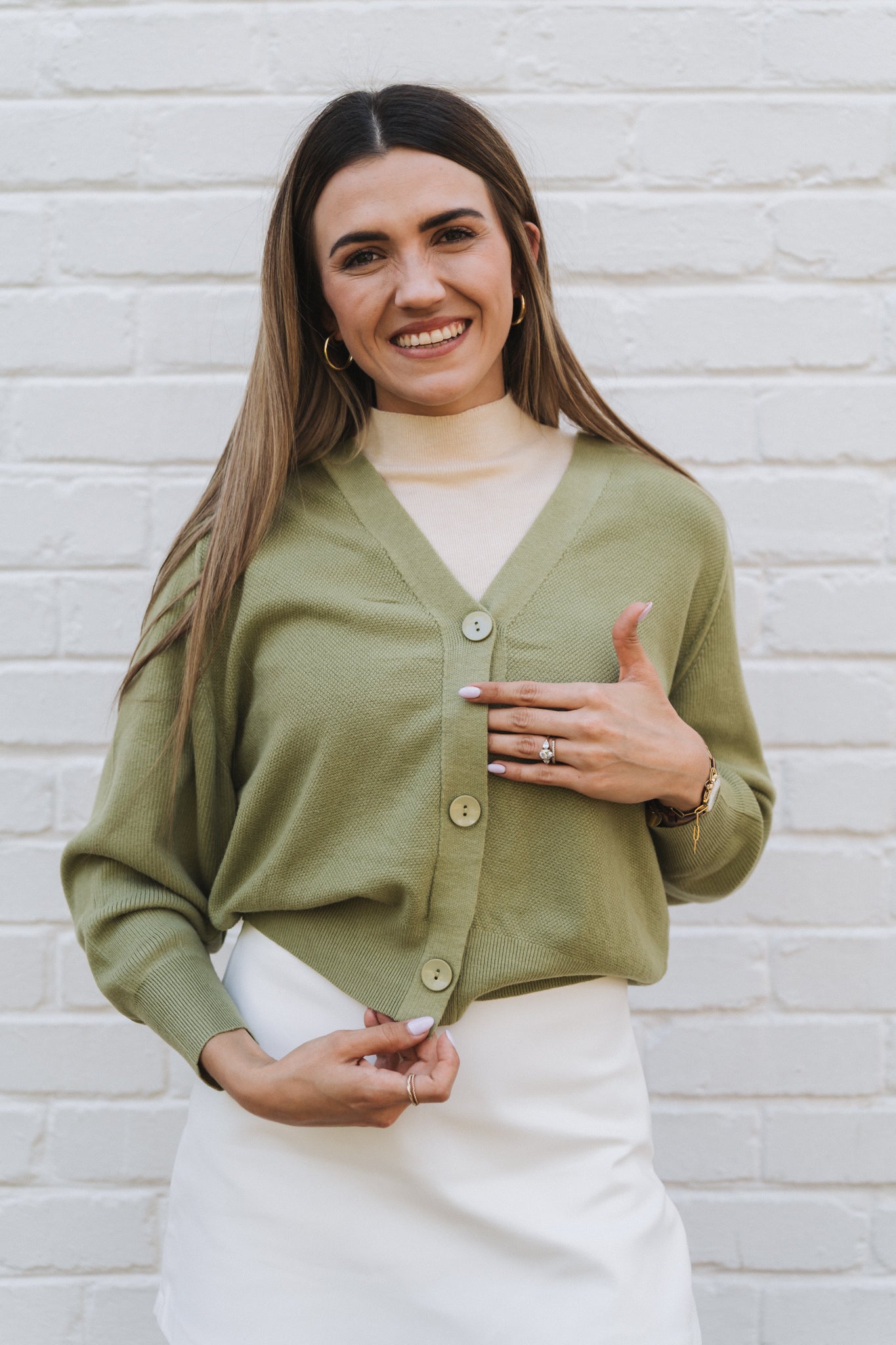 Olive Cardi | One Size / Fits 30-34